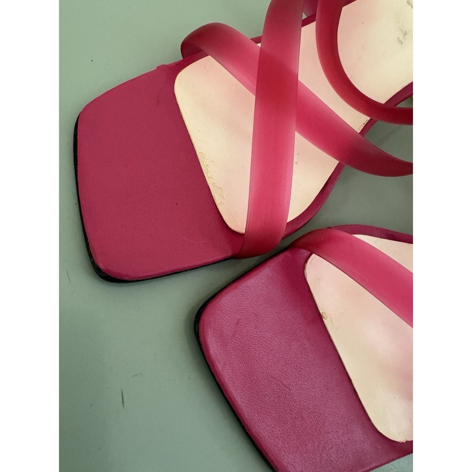 Vintage Vintage Sacha London Hot Pink Jelly Lucite Heel Y2K Sz 7.5 Size US 7.5 / IT 37.5 - 6 Thumbnail