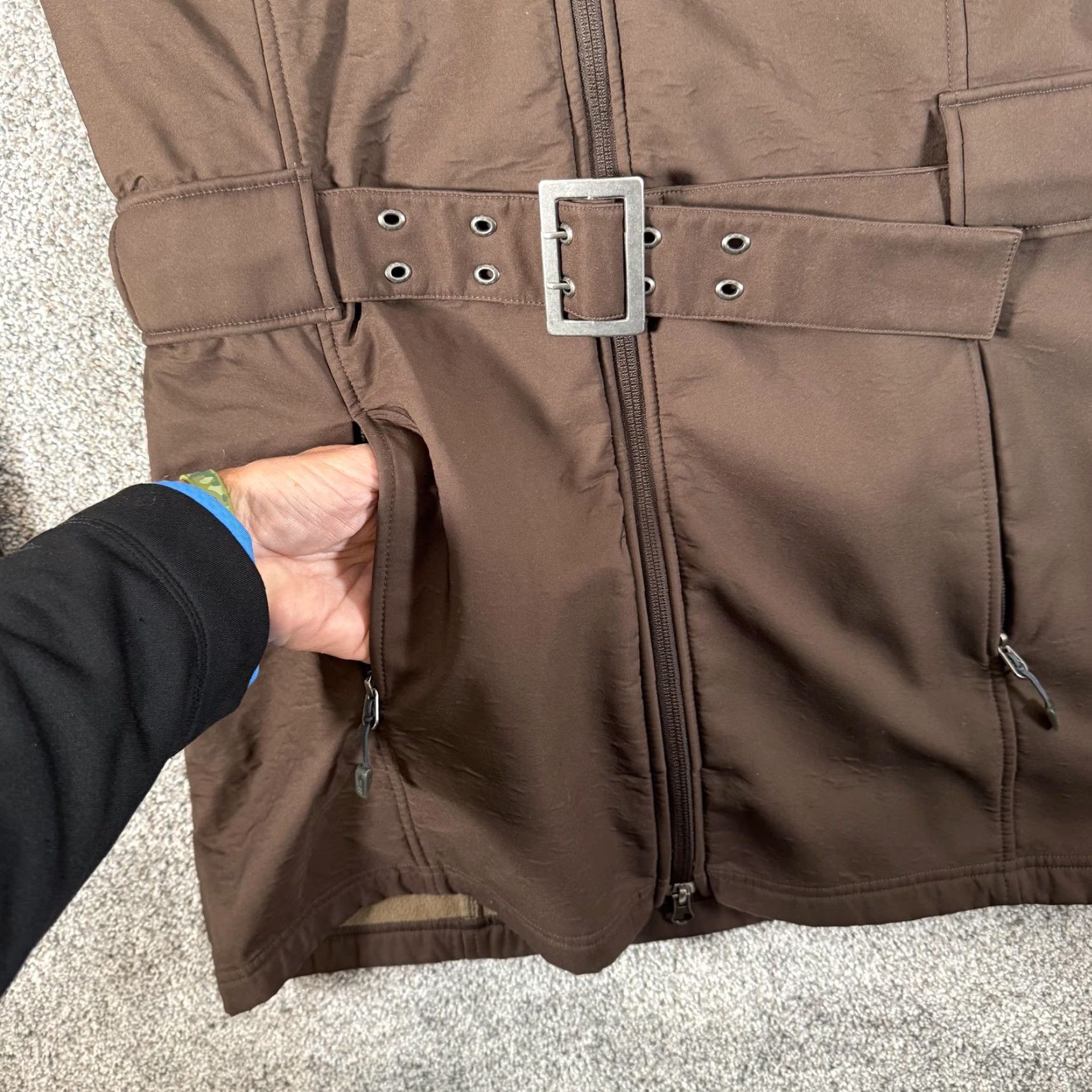 Nike Nike ACG Jacket Womens Large Brown Softshell Hooded Belted Fleece Lined Size L / US 10 / IT 46 - 3 Thumbnail