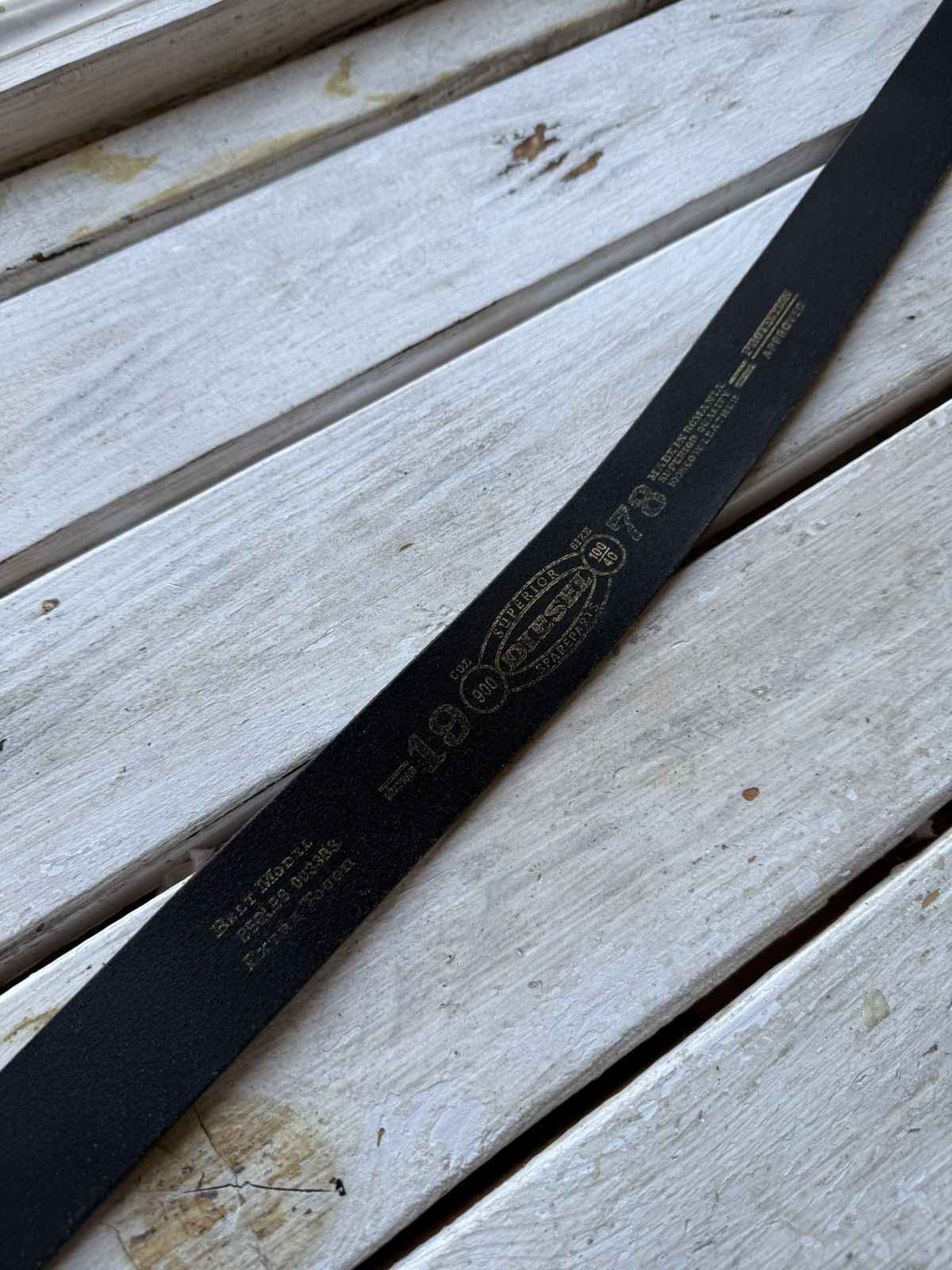 Diesel × Vintage Vintage DIESEL COWBOY metal logo Leather Belt Avant Garde Size ONE SIZE - 5 Thumbnail