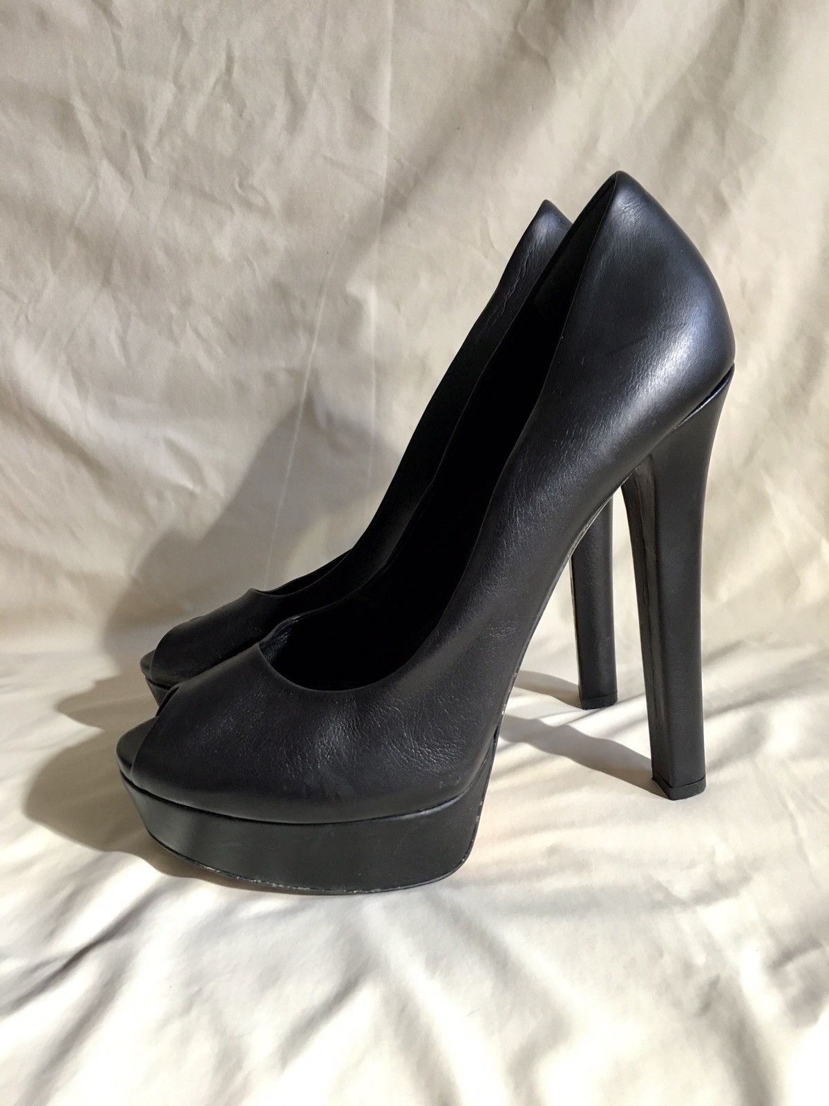 Gucci GUCCI Black Leather Heels Platform Pumps Sandals EU 41 Size US 11 / IT 41 - 6 Thumbnail