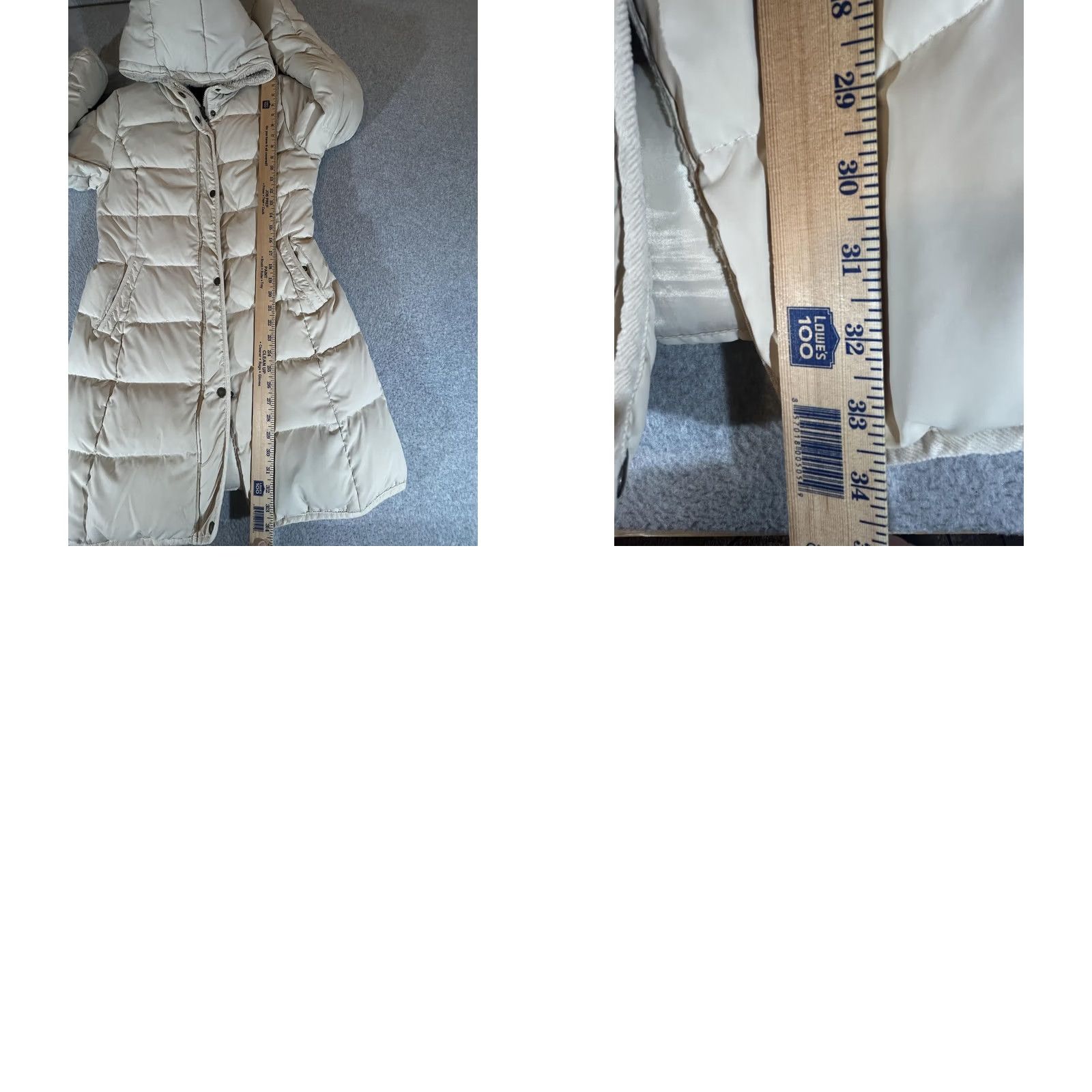 Ralph Lauren Lauren Ralph Womens Medium Down Puffer Long Coat Beige Size M / US 6-8 / IT 42-44 - 9 Thumbnail