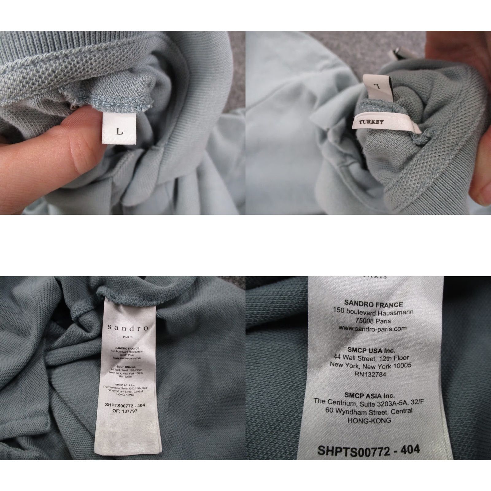 Sandro Sandro Shirt Mens L Blue Performance Polo Golf Paris Stretch Active Dress Casual Size US L / EU 52-54 / 3 - 8 Thumbnail