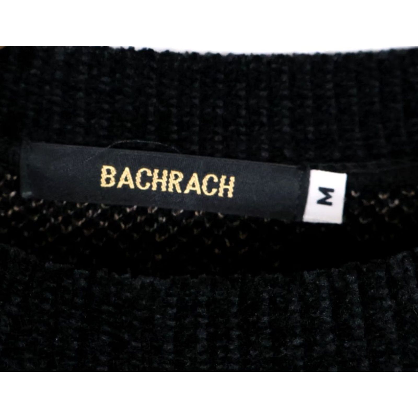 Vintage VINTAGE Bachrach Sweater Mens Medium Black Beige Textured Stripe Pattern 90s Dad Style Pullover Crew Neck Knit Size US M / EU 48-50 / 2 - 3 Thumbnail
