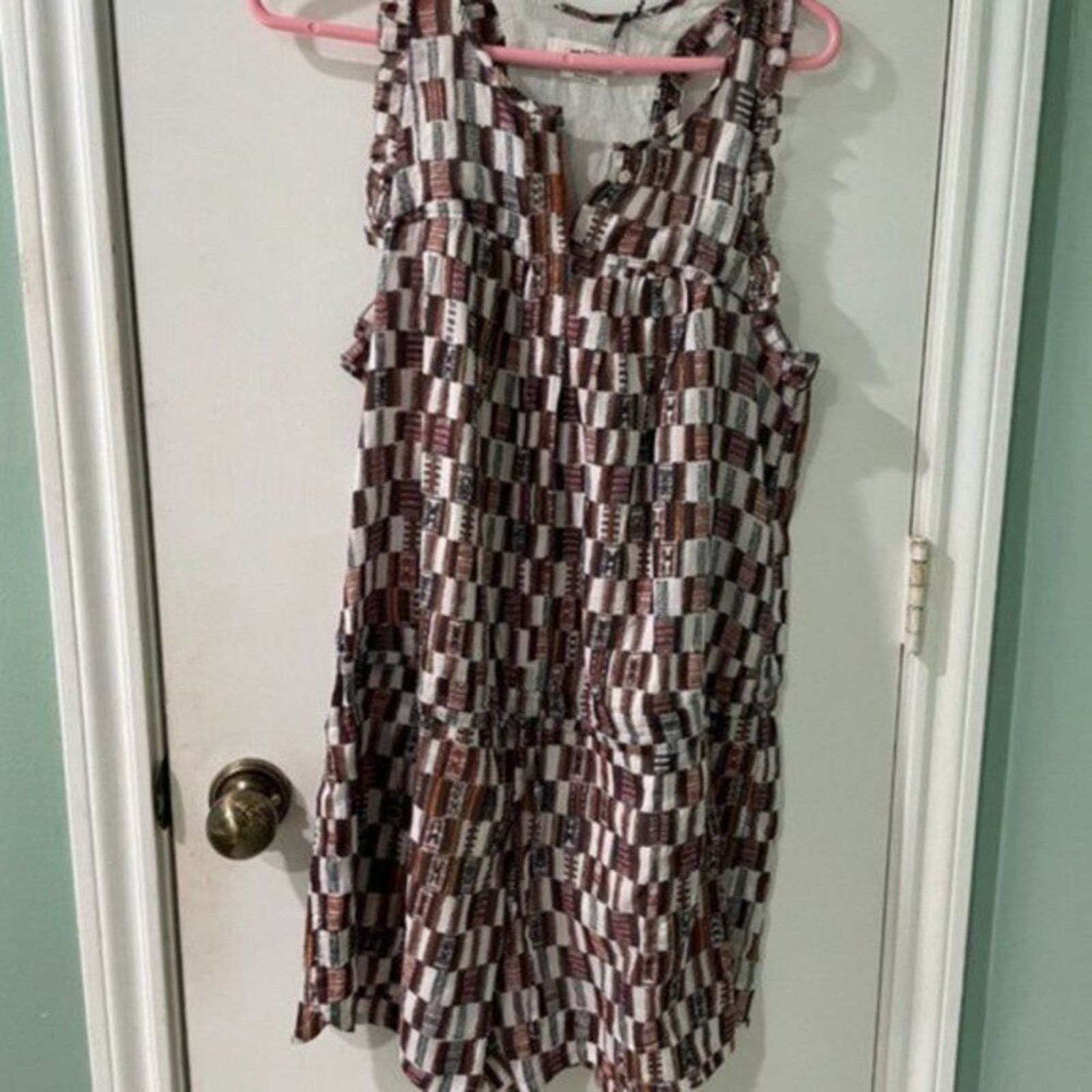 Isabel Marant Isabel Marant checked one piece brown and white size 8 Size 28" / US 6 / IT 42 - 3 Thumbnail