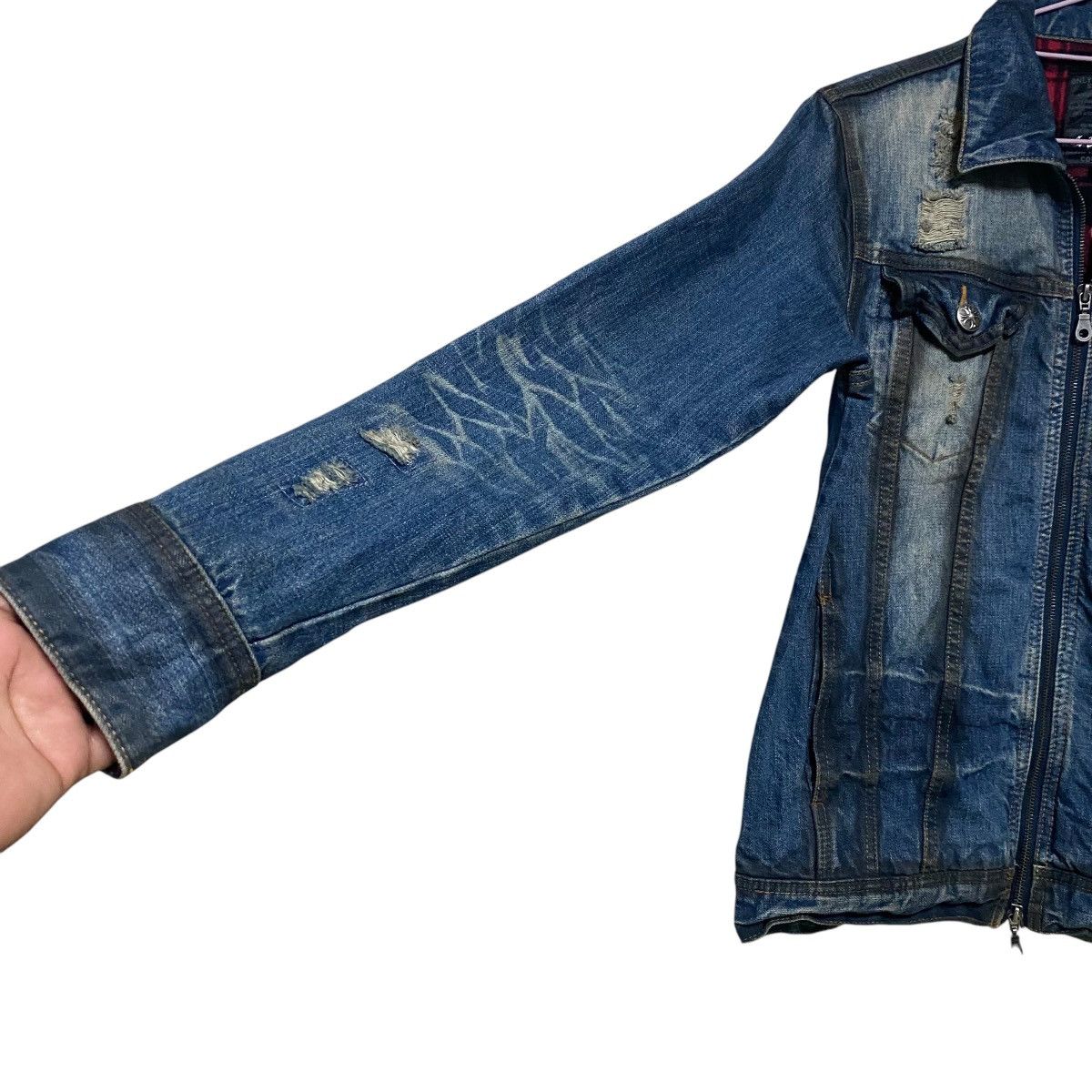 In The Attic IN THE ATTIC Denim Jacket Coated Distressed 'Future Kings' Size US M / EU 48-50 / 2 - 13 Thumbnail