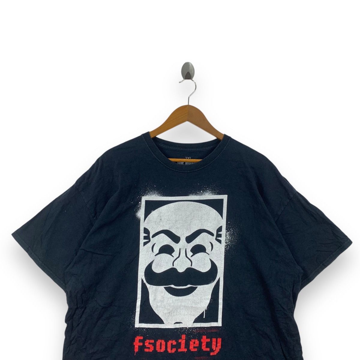 Vintage FSOCIETY V VENDETTA Mr Robot Loot Crate Exclusive Tee Shirt Size US XXL / EU 58 / 5 - 2 Thumbnail