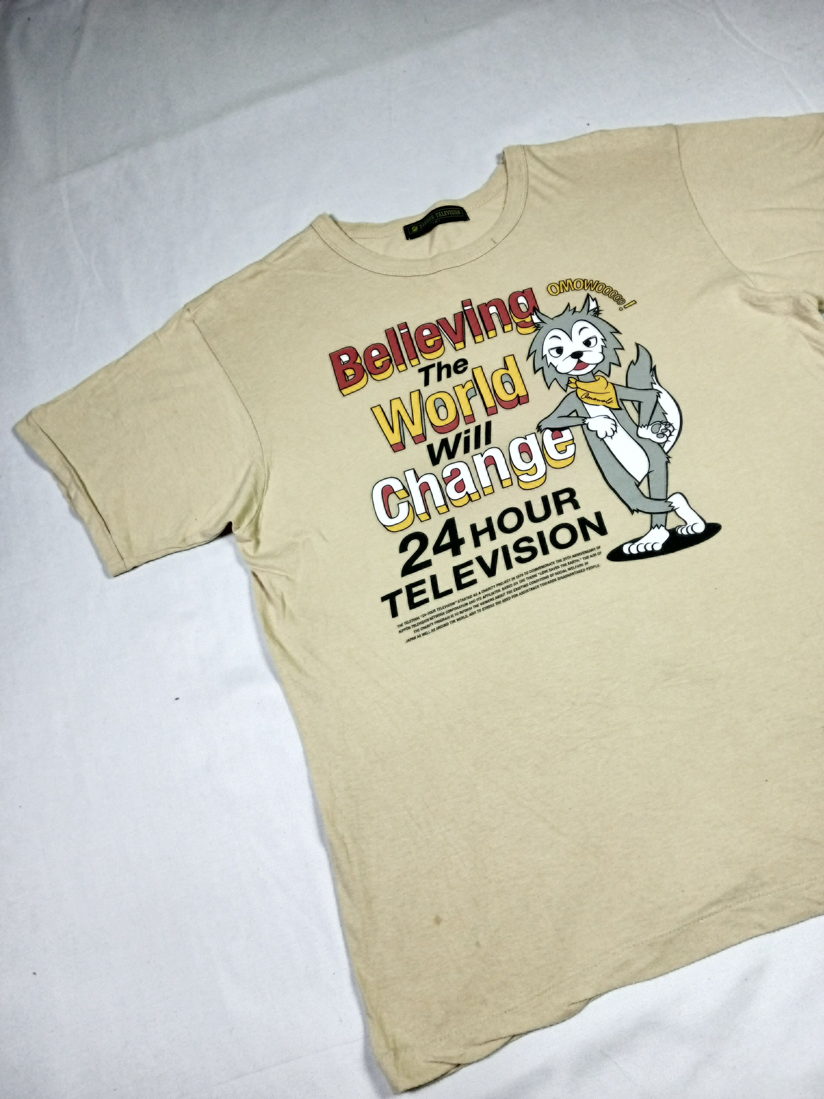Anime VTG 24 Hour Television Believing the World Will Change Size US M / EU 48-50 / 2 - 3 Thumbnail