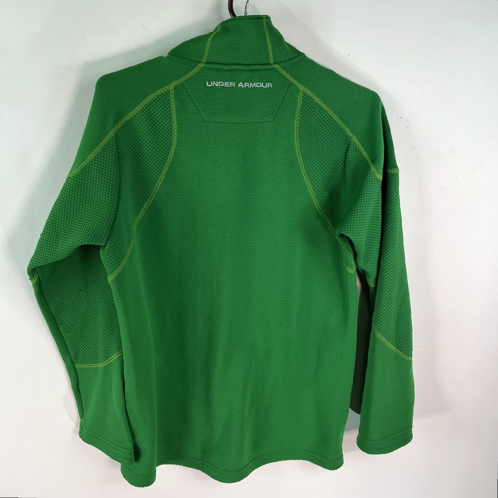 Under Armour Under Armour Mens Green Long Sleeves 1/4 Zip Loose All Season Gear T Shirt Sz S Size US S / EU 44-46 / 1 - 2 Thumbnail