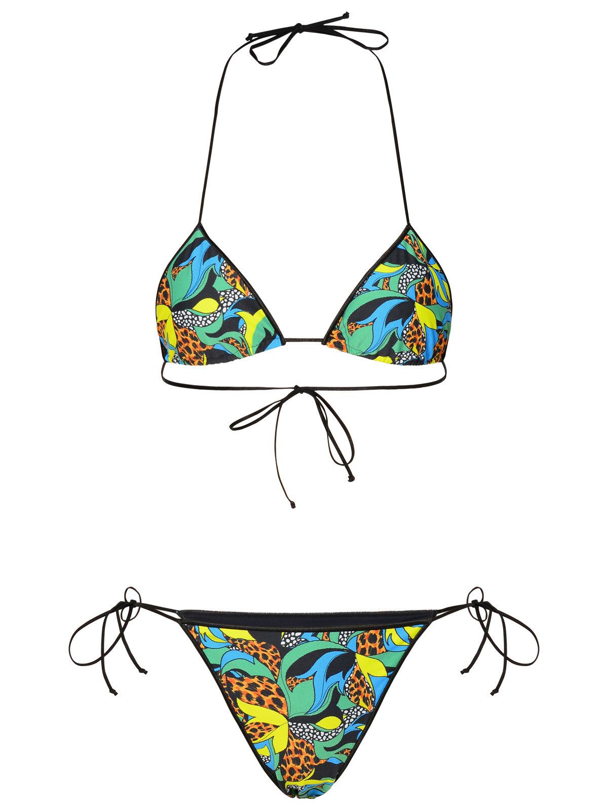 image of Reina Olga 'sam' Green Polyamide Blend Bikini Set, Women's (Size Large)