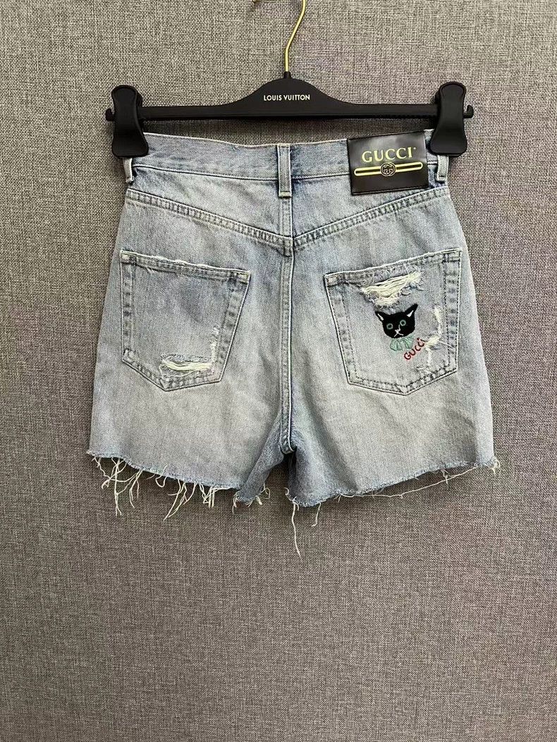Gucci Gucci Size 22 Kitten embroidery denim shorts 2501-Nextarrow Size US 26 / EU 42 - 1 Thumbnail