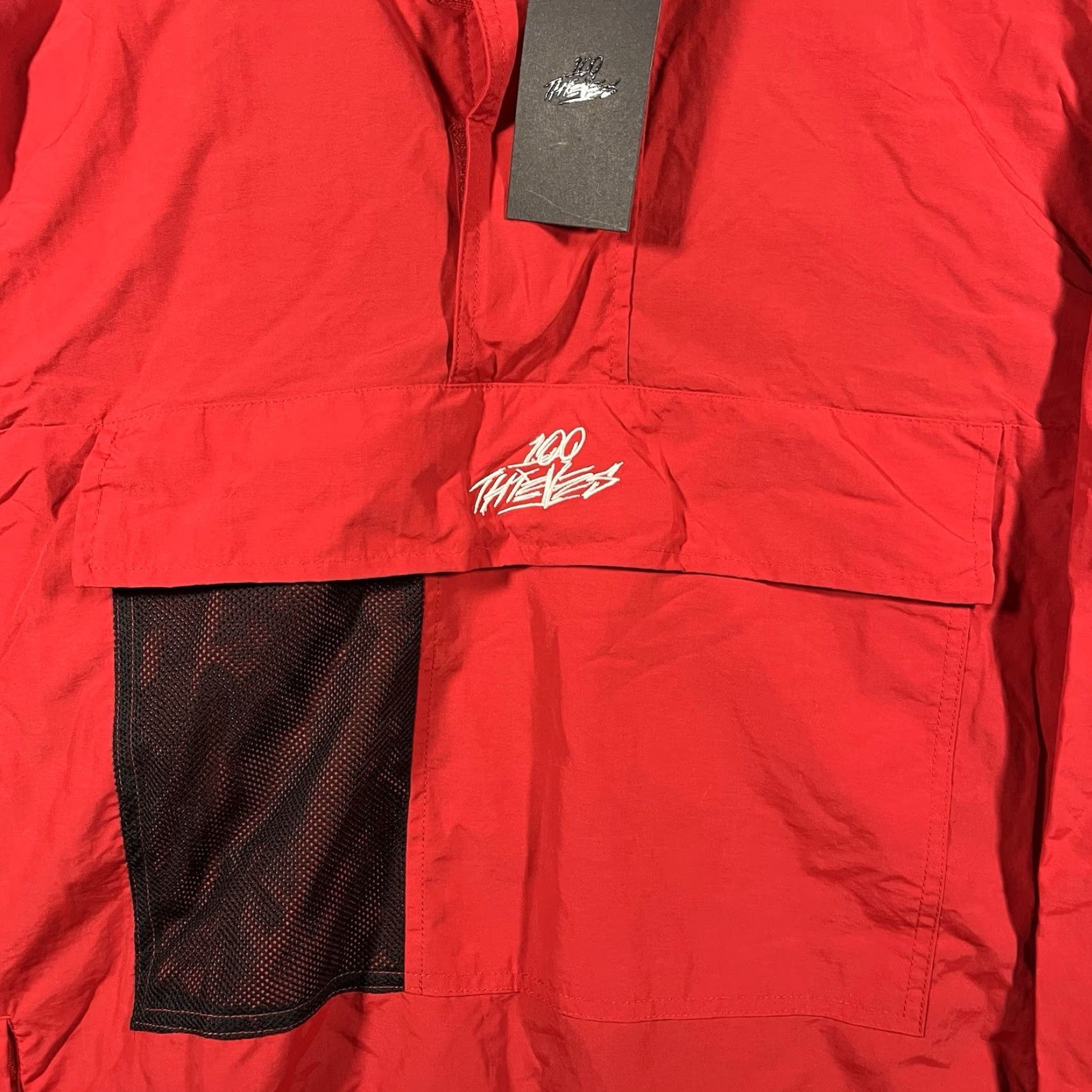 100 Thieves 100 THIEVES Red Windbreaker Jacket 1/4 Zip Pullover Mens L NWT Hoodie Size US L / EU 52-54 / 3 - 2 Thumbnail