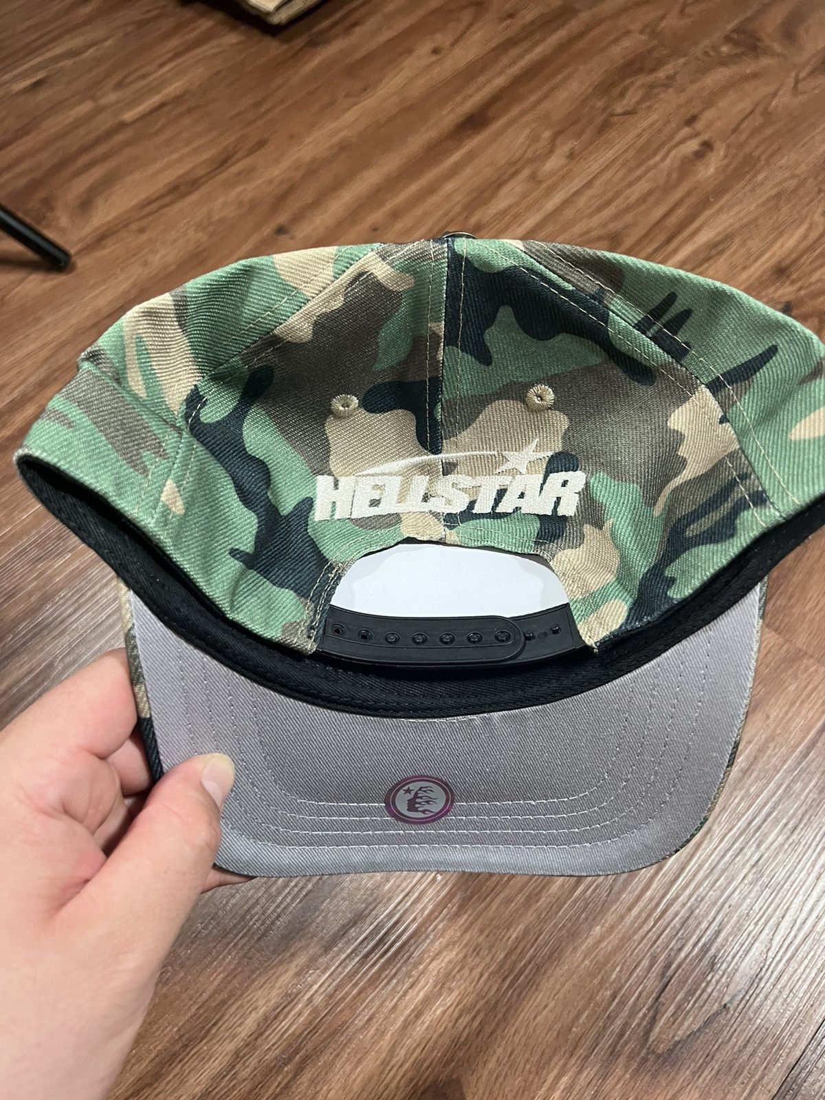 Designer Hellstar Camo SnapBack Rhinestone Logo | Grailed