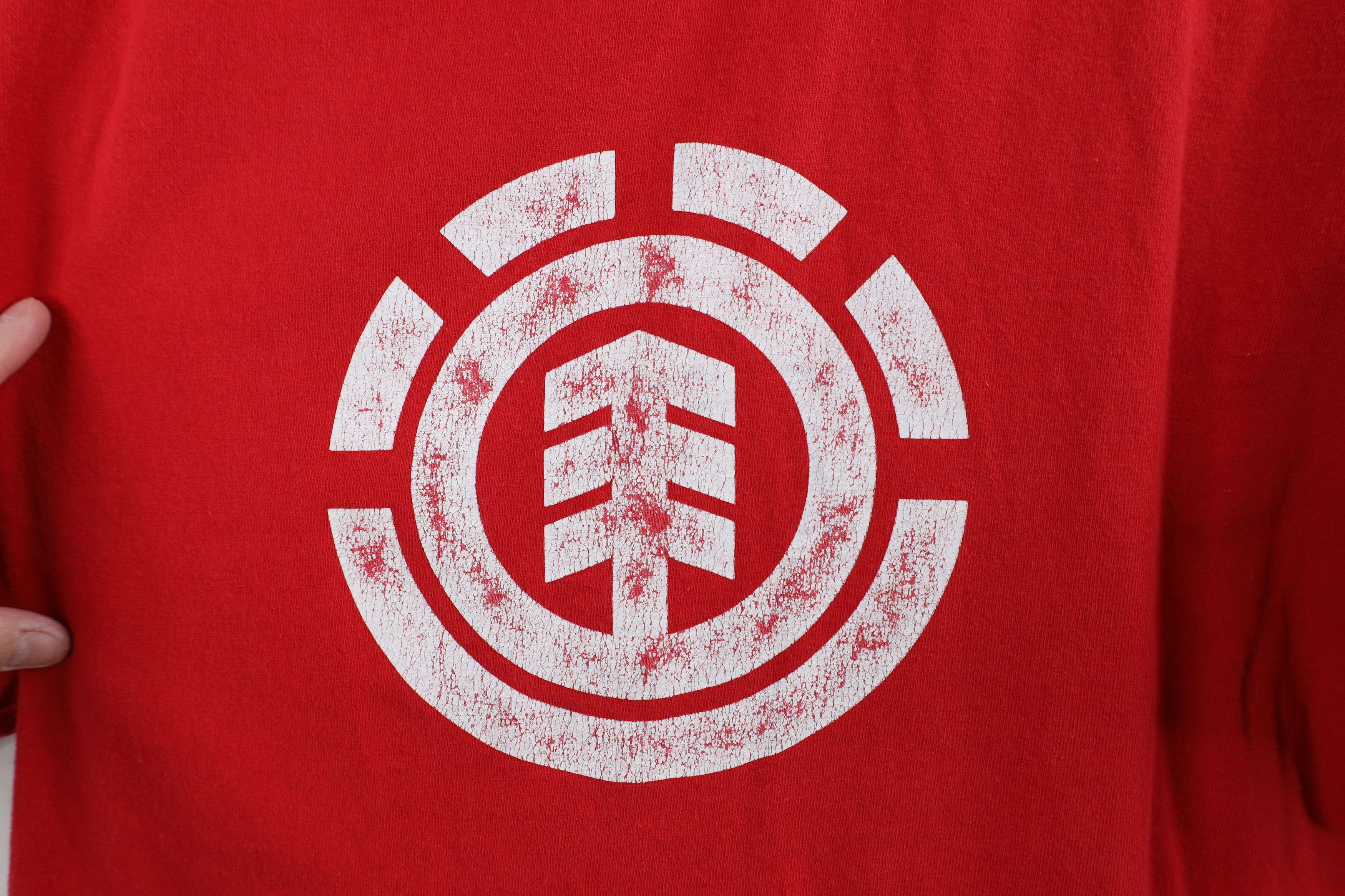 Element × Vintage Vintage 90s Y2K Element Skateboards T-Shirt Red Cotton Size US L / EU 52-54 / 3 - 5 Thumbnail