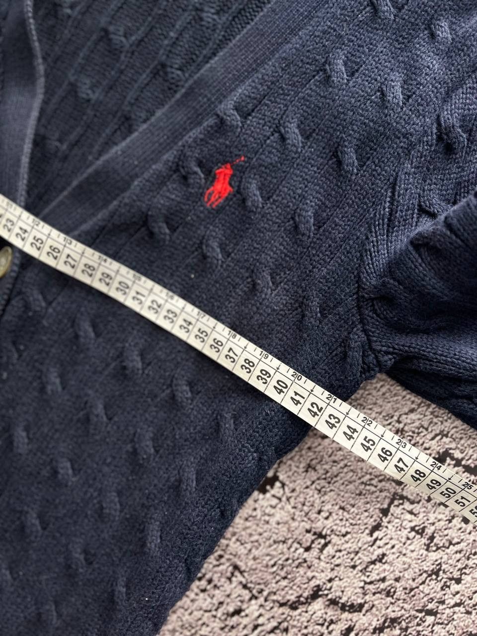 Ralph Lauren × Ralph Lauren Sport × Vintage Ralph Lauren Sport Cardigan Women's Blue Cable Knit Button Size M / US 6-8 / IT 42-44 - 12 Thumbnail