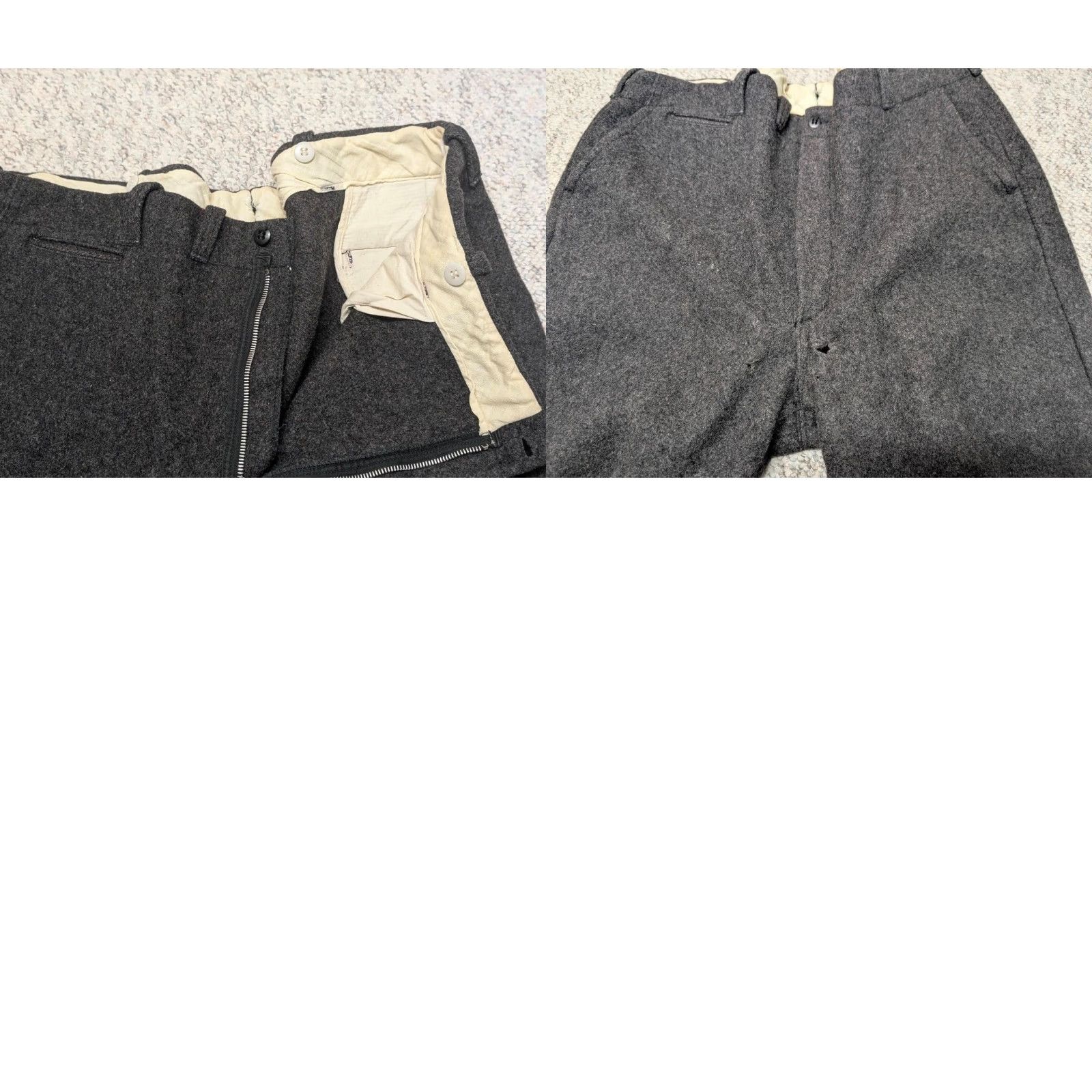 Vintage VINTAGE WOOL gray HUNTING pants 42x30 Mens Distressed Thick 1960s Size US 42 / EU 58 - 8 Thumbnail