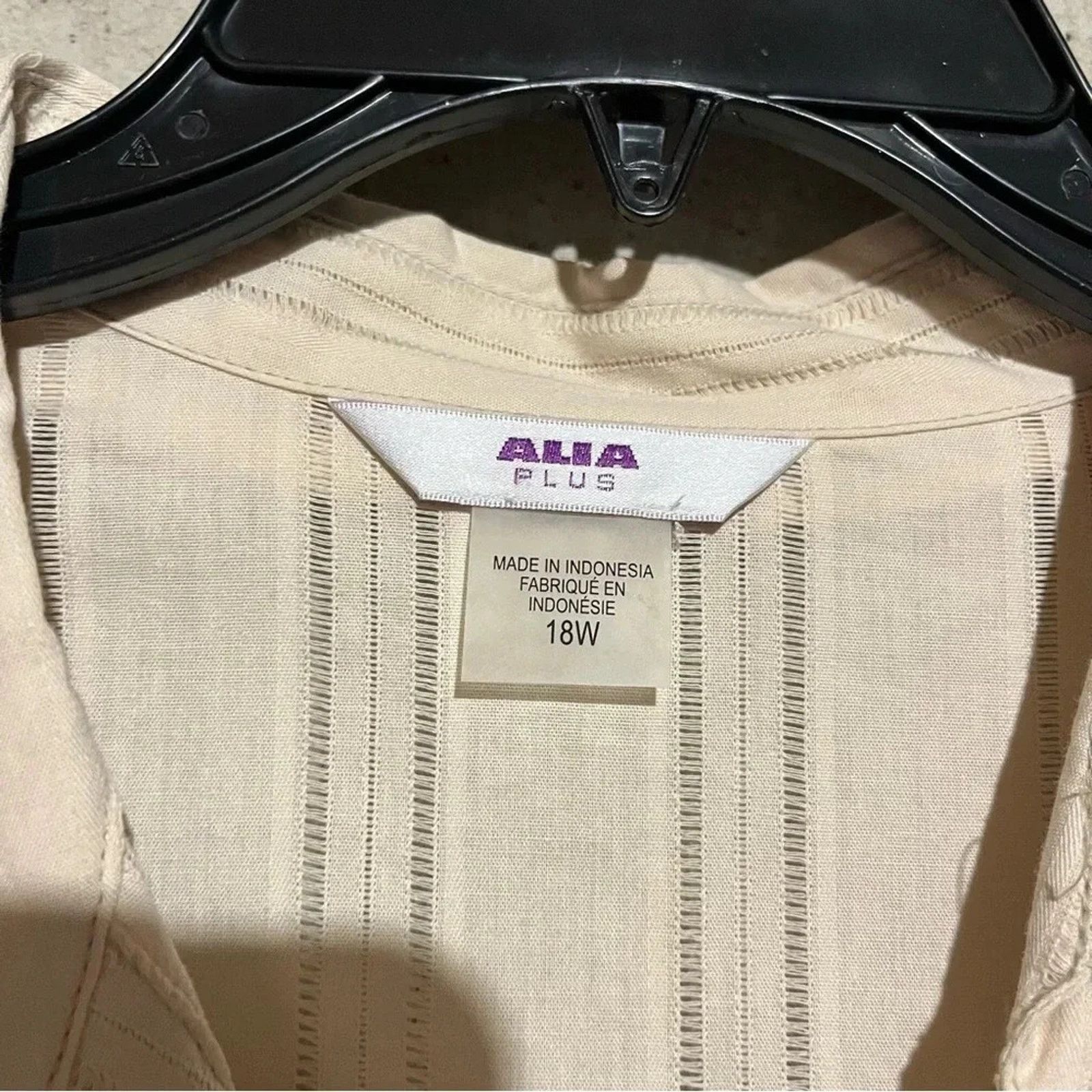 Other ALIA NWT Plus Sz 18W 3/4 Sleeve Button Front Career Shirt Size XXL / US 16-18 / IT 52-54 - 3 Thumbnail