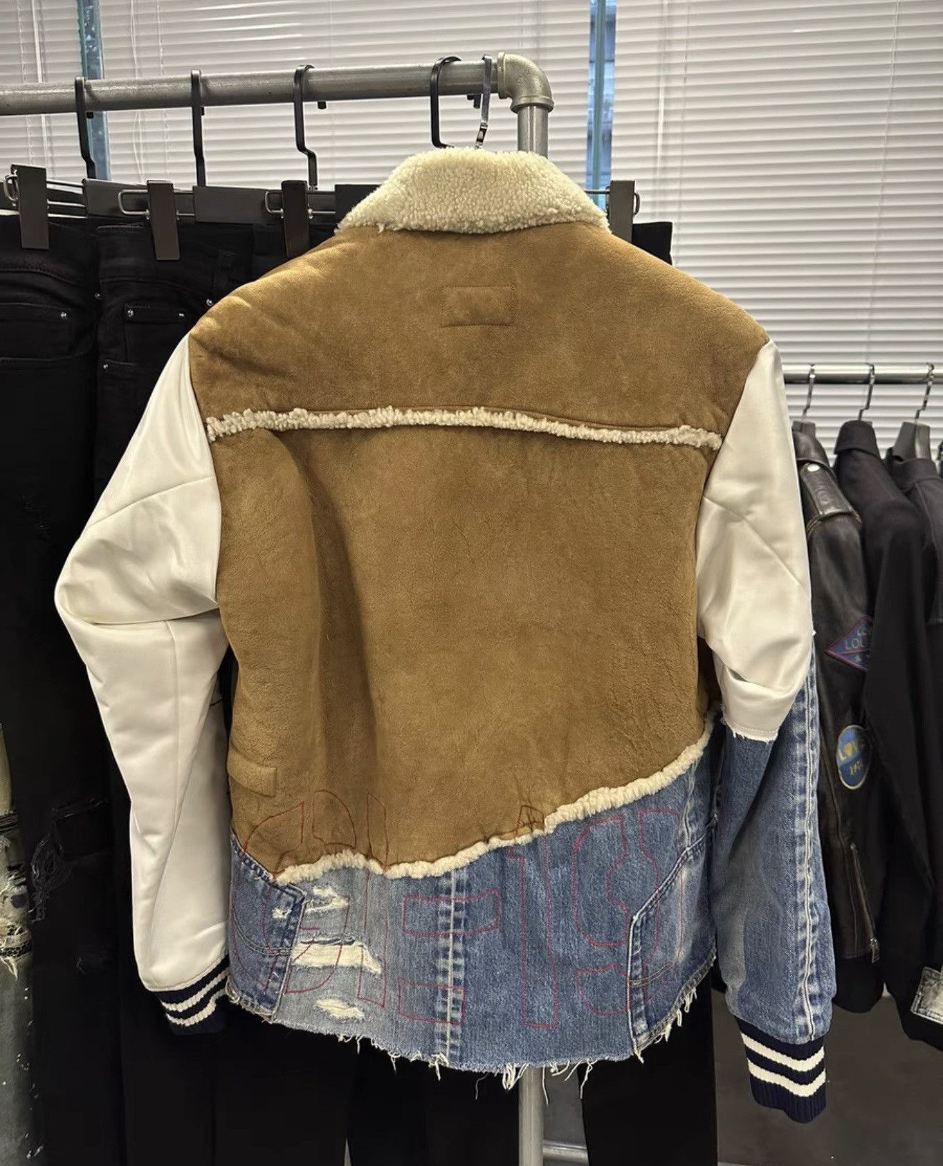 Greg Lauren Greg Lauren Fur & Denim Patchwork Jacket coat parka Size US L / EU 52-54 / 3 - 2 Thumbnail
