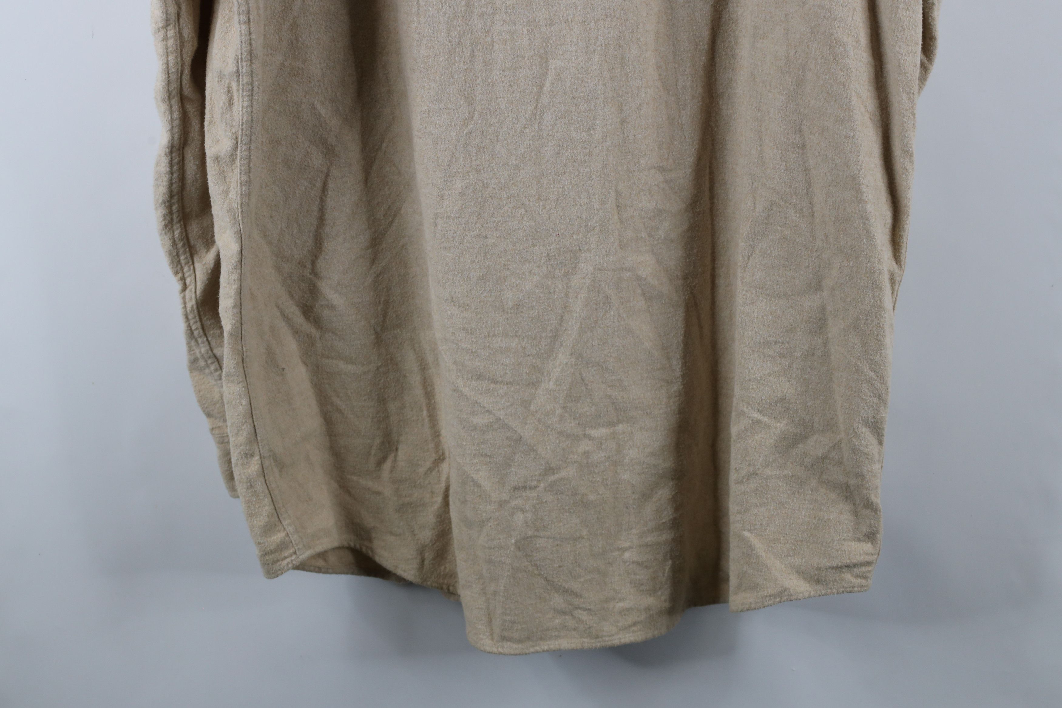 Vintage Vintage 90s Streetwear Chamois Cloth Button Shirt Beige Tan Size US XXL / EU 58 / 5 - 11 Thumbnail