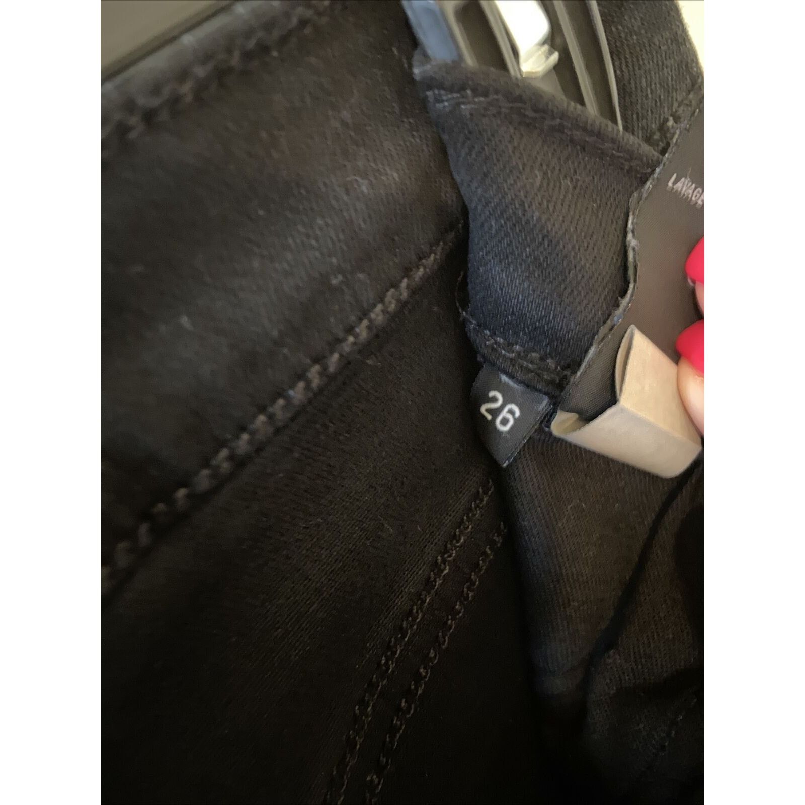 Hudson Hudson Pencil Jean Skirt Mid Rise Robbie Black Coated 25 Size 25" / US 0 / IT 36 - 6 Thumbnail