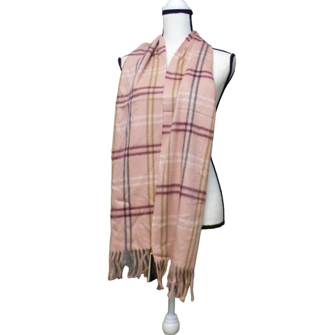 Steve Madden Steve Madden Mid Weight Plaid Pattern Muffler Scarf, 11”x 70 Size ONE SIZE - 6 Thumbnail