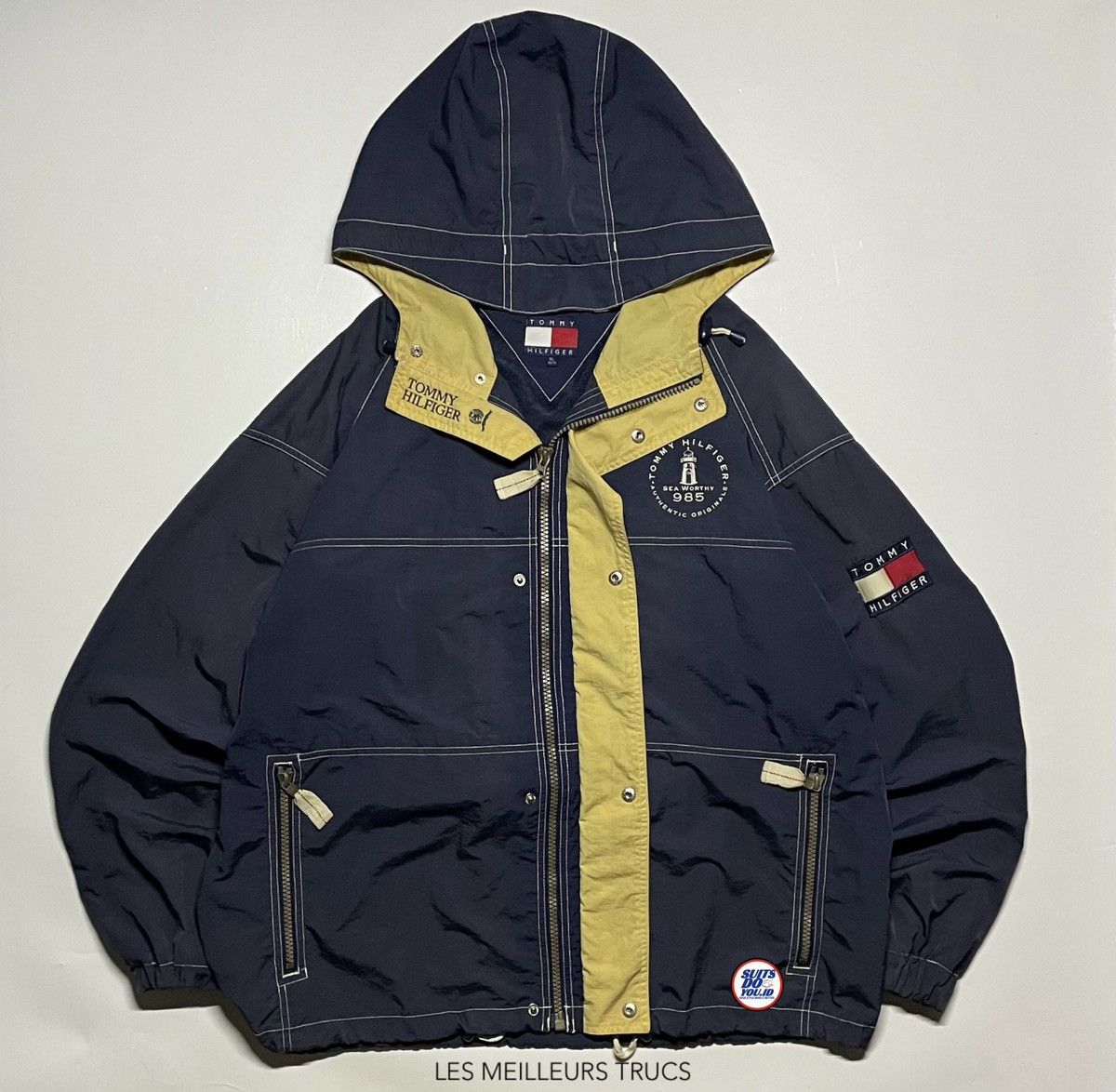 Tommy Hilfiger × Tommy Jeans × Vintage Tommy HiIfiger 985’Sailing gear packable Navy sportwear Size US XL / EU 56 / 4 - 1 Thumbnail