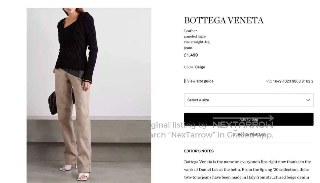 Bottega Veneta Bottega Veneta Khaki Leather Panel High. Size 37" - 8 Thumbnail