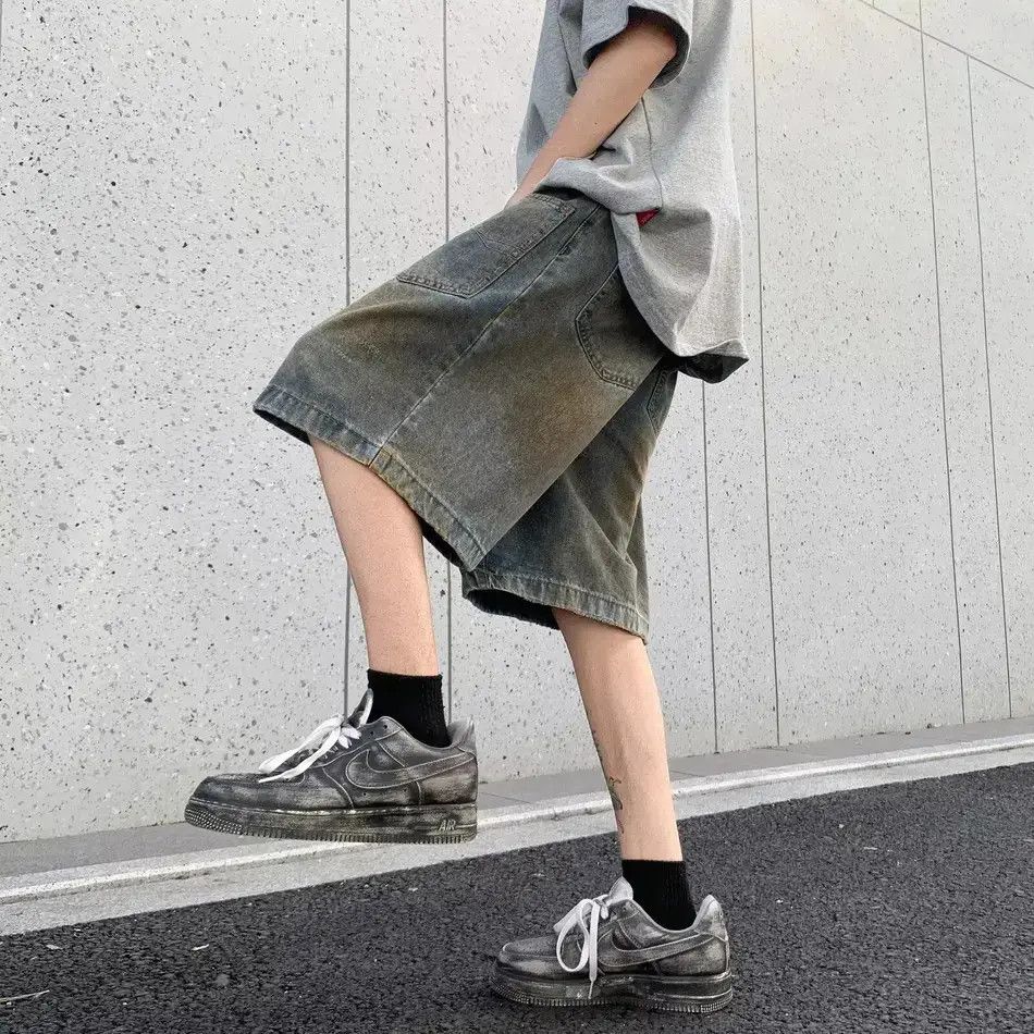 Japanese Brand Retro loose wide leg denim shorts Size US 32 / EU 48 - 6 Thumbnail