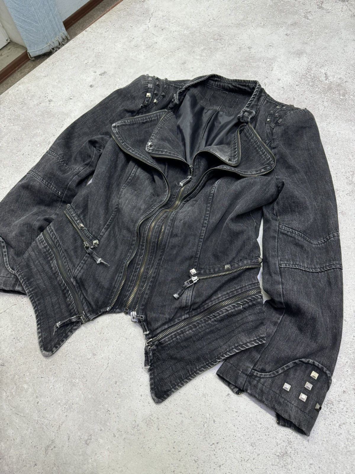 KMRii Vintage Multi-Zip Double Zip Denim Jacket Size US M / EU 48-50 / 2 - 7 Thumbnail