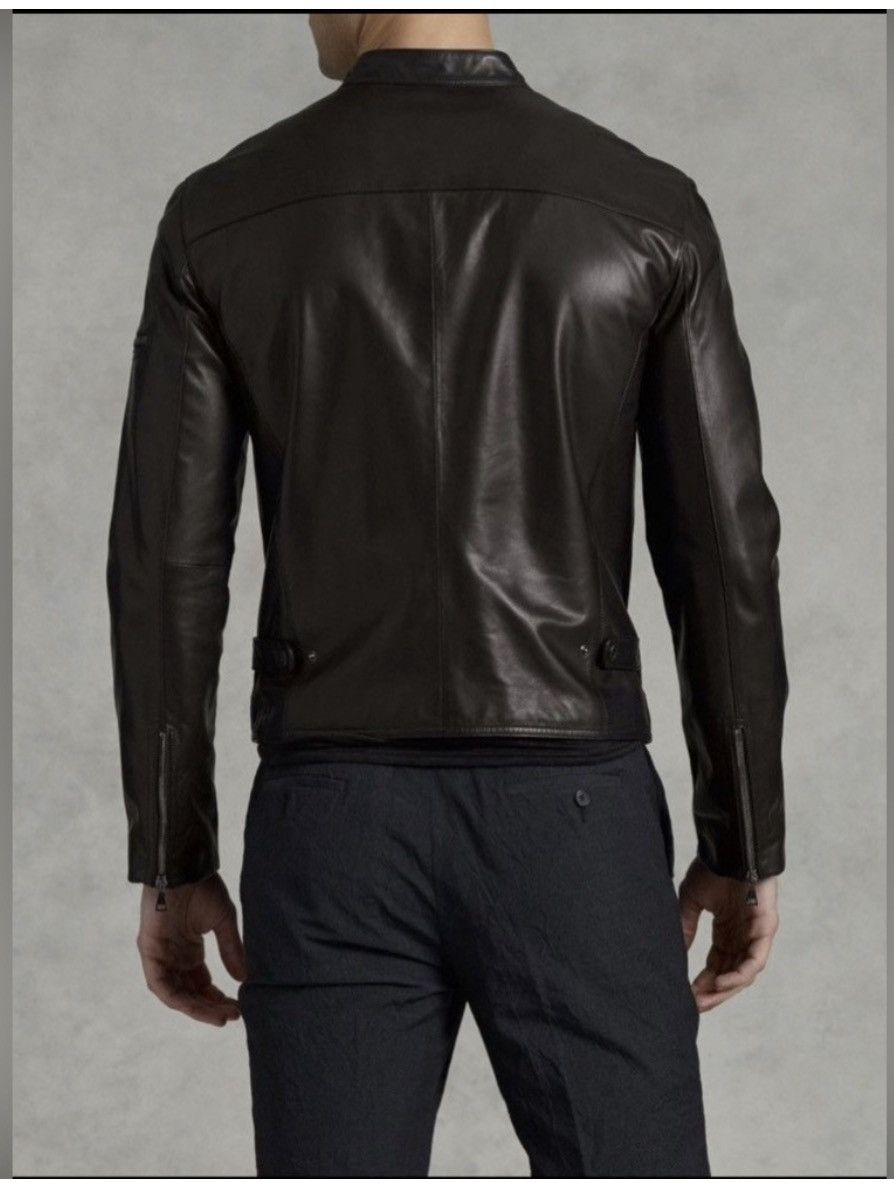 John Varvatos Lambskin Leather Moto Jacket EU 54 USA 44 Size US L / EU 52-54 / 3 - 2 Thumbnail