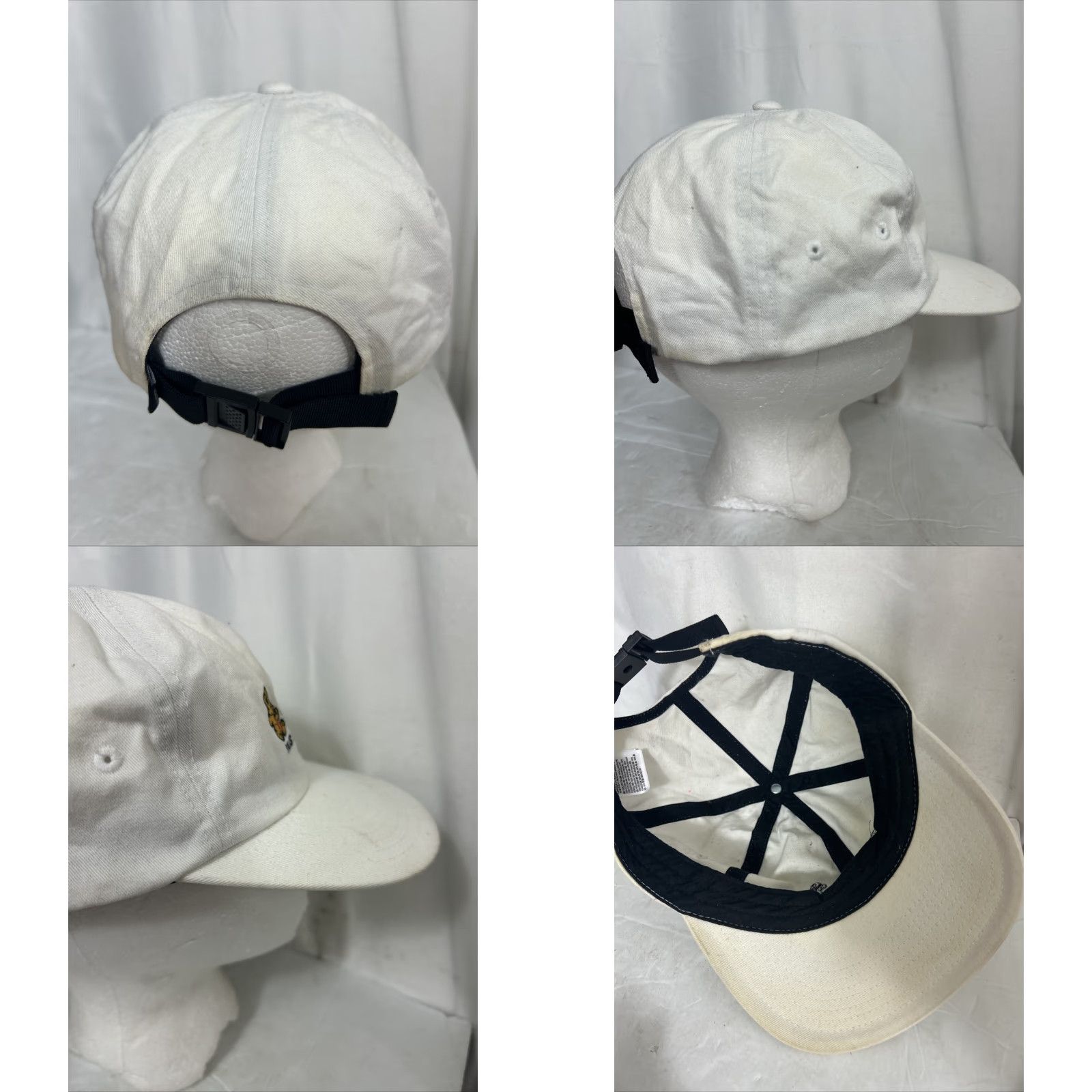 Vans VANS Peace Of Mind Jockey Strapback Hat Dad Hat White Bunnies stains Men Adjustable Cap Size ONE SIZE - 9 Thumbnail