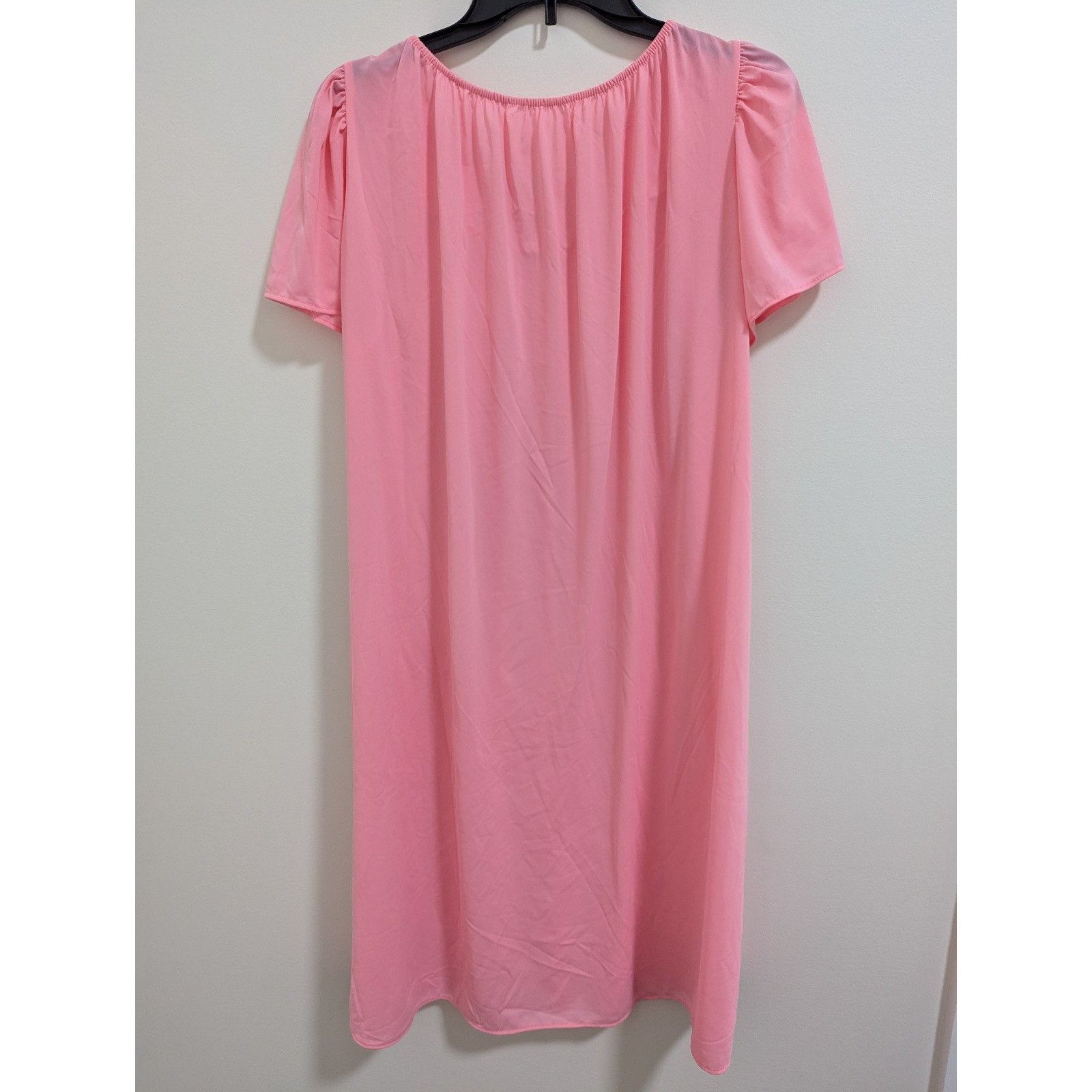 Other Vintage ShadowLine Nylon Nightgown Gown Sz Sm Embroidered Fl Size ONE SIZE - 5 Thumbnail