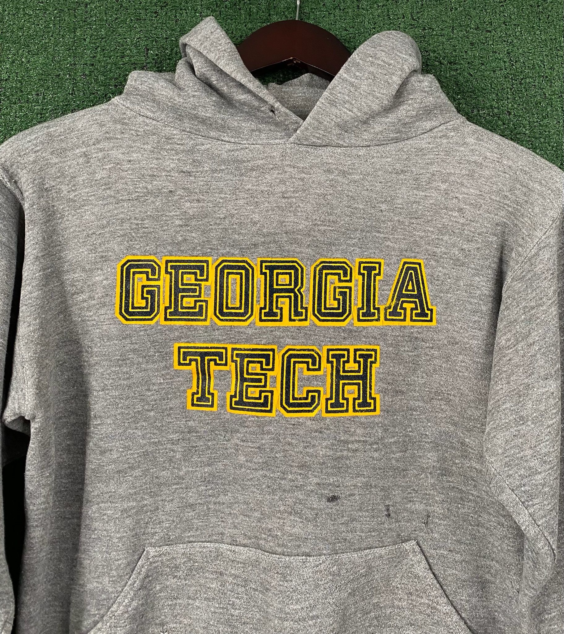 Russell Athletic 70’s Russell Athletic Georgia Tech Distressed Hoodie Small Size S / US 4 / IT 40 - 2 Thumbnail
