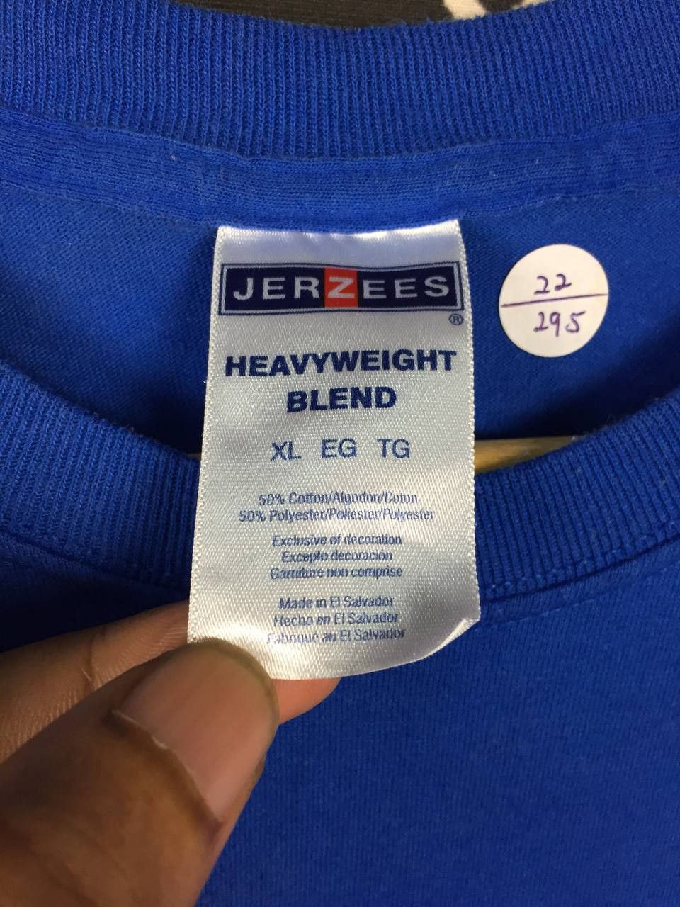 Jerzees × Vintage Vtg Jerzees Heavyweight Blend Plain Blank Casual Tee Size US XL / EU 56 / 4 - 17 Thumbnail