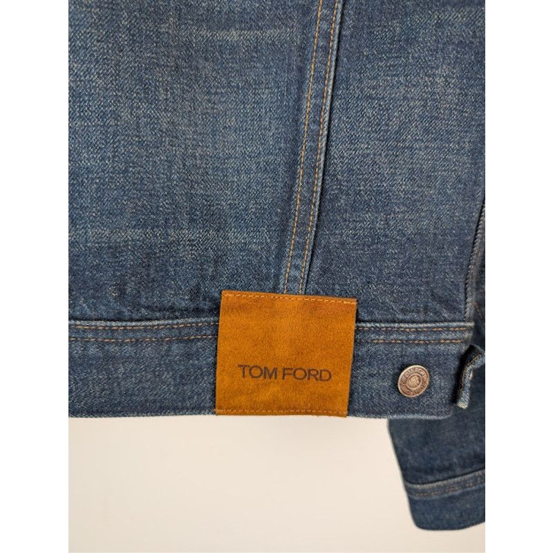 Tom Ford o1rshd1 Iconic Denim Jacket in Strong High / Low Blue Size US M / EU 48-50 / 2 - 15 Thumbnail