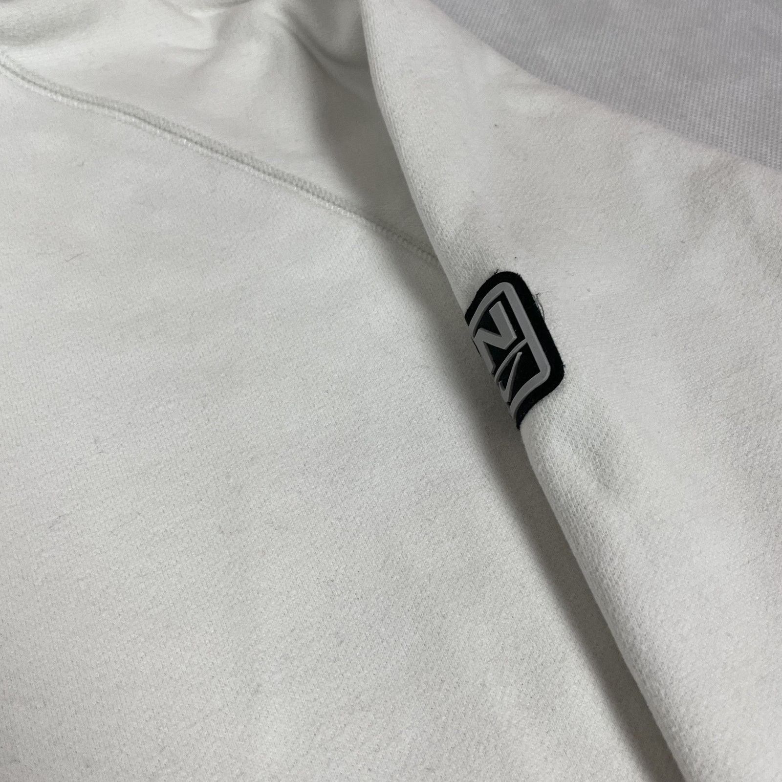 Nike × Vintage Nike Mens White Cotton Swoosh Long Sleeve Pullover Hoodie XL Size US XL / EU 56 / 4 - 10 Thumbnail