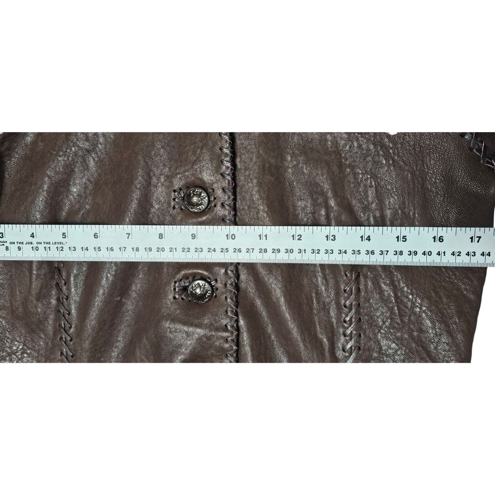 Stitch's Jeans Leather Jacket Tailored Decorative Size M / US 6-8 / IT 42-44 - 3 Thumbnail