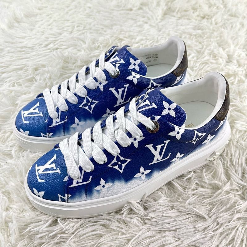 Louis Vuitton Louis Vuitton Blue Time Out Sneakers for Women -2508 Size US 5 / IT 35 - 1 Thumbnail