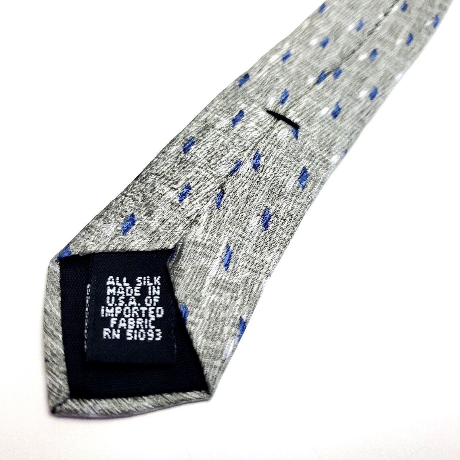 Croft & Barrow Croft & Barrow Silk Tie Gray Blue Geometric Print Wide Size ONE SIZE - 5 Thumbnail