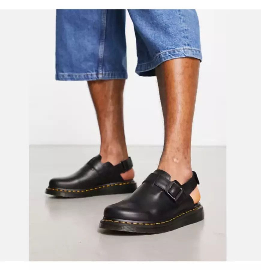 Martens JORGE II Black Brando SLINGBACK MULES