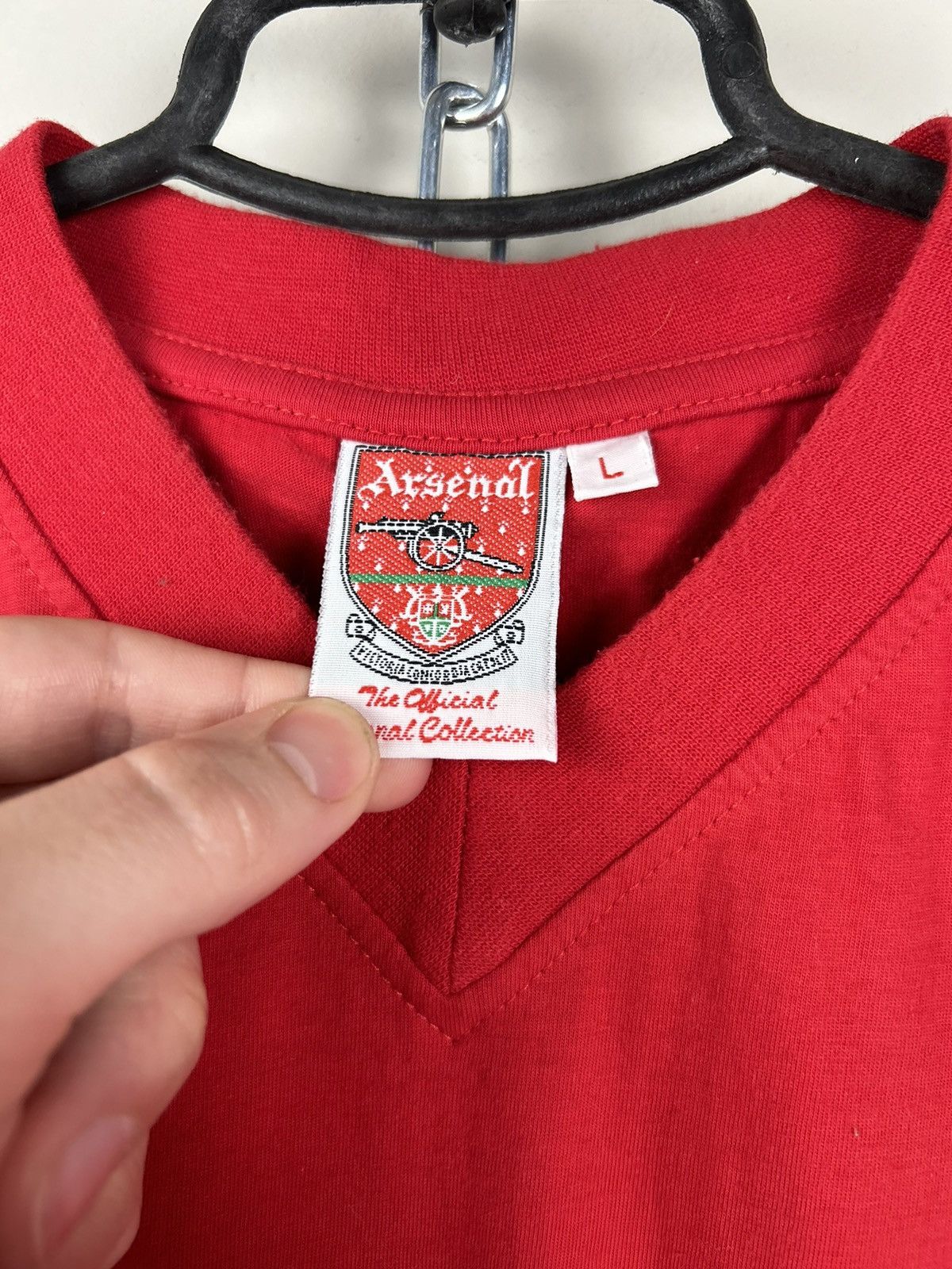 Vintage Vintage 90s Arsenal London Jersey Cotton T shirt Size US L / EU 52-54 / 3 - 3 Thumbnail