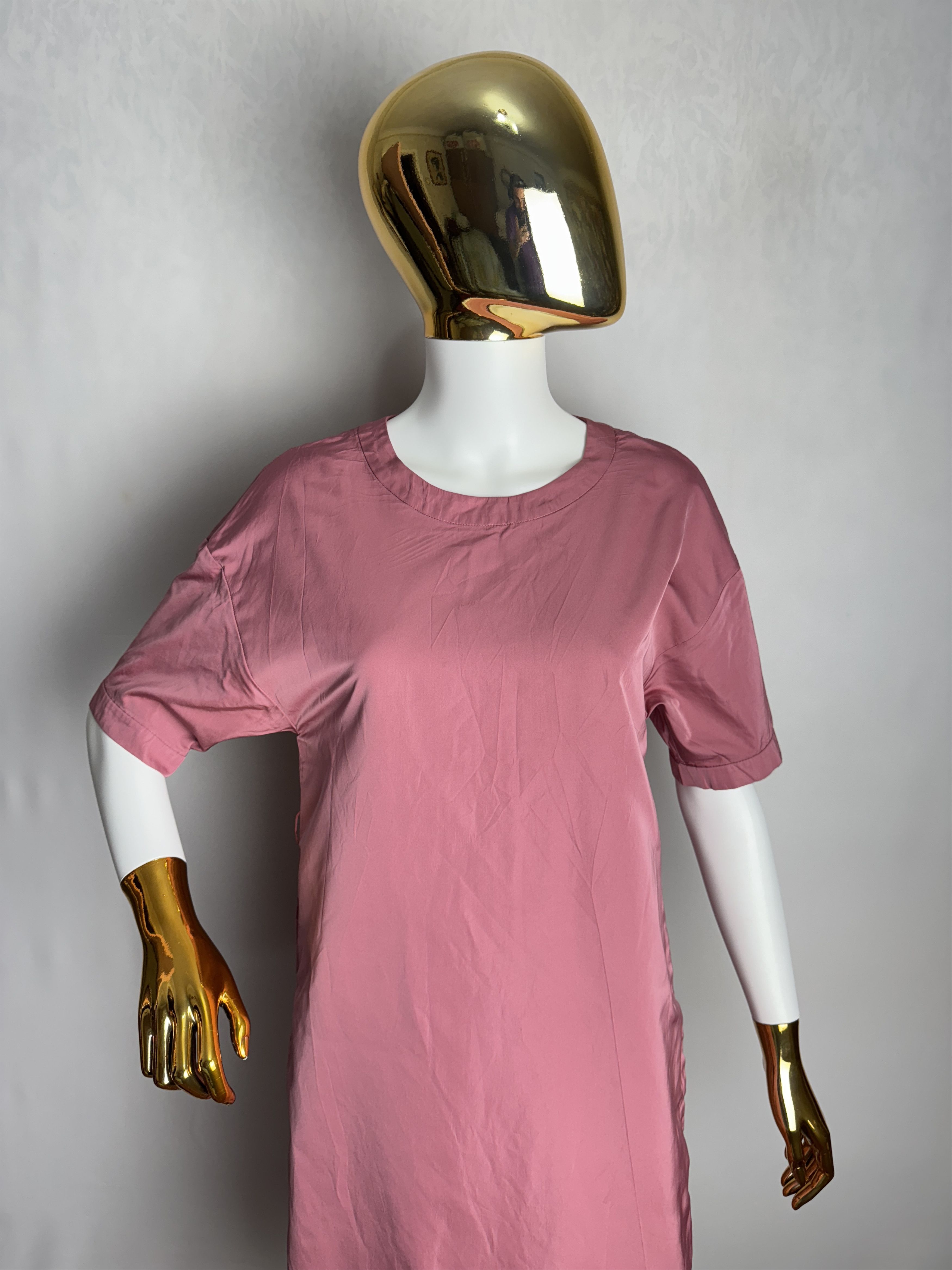Max Mara × Weekend Max Mara 'S MAX MARA women’s pink short sleeve dress Size L / US 10 / IT 46 - 5 Thumbnail