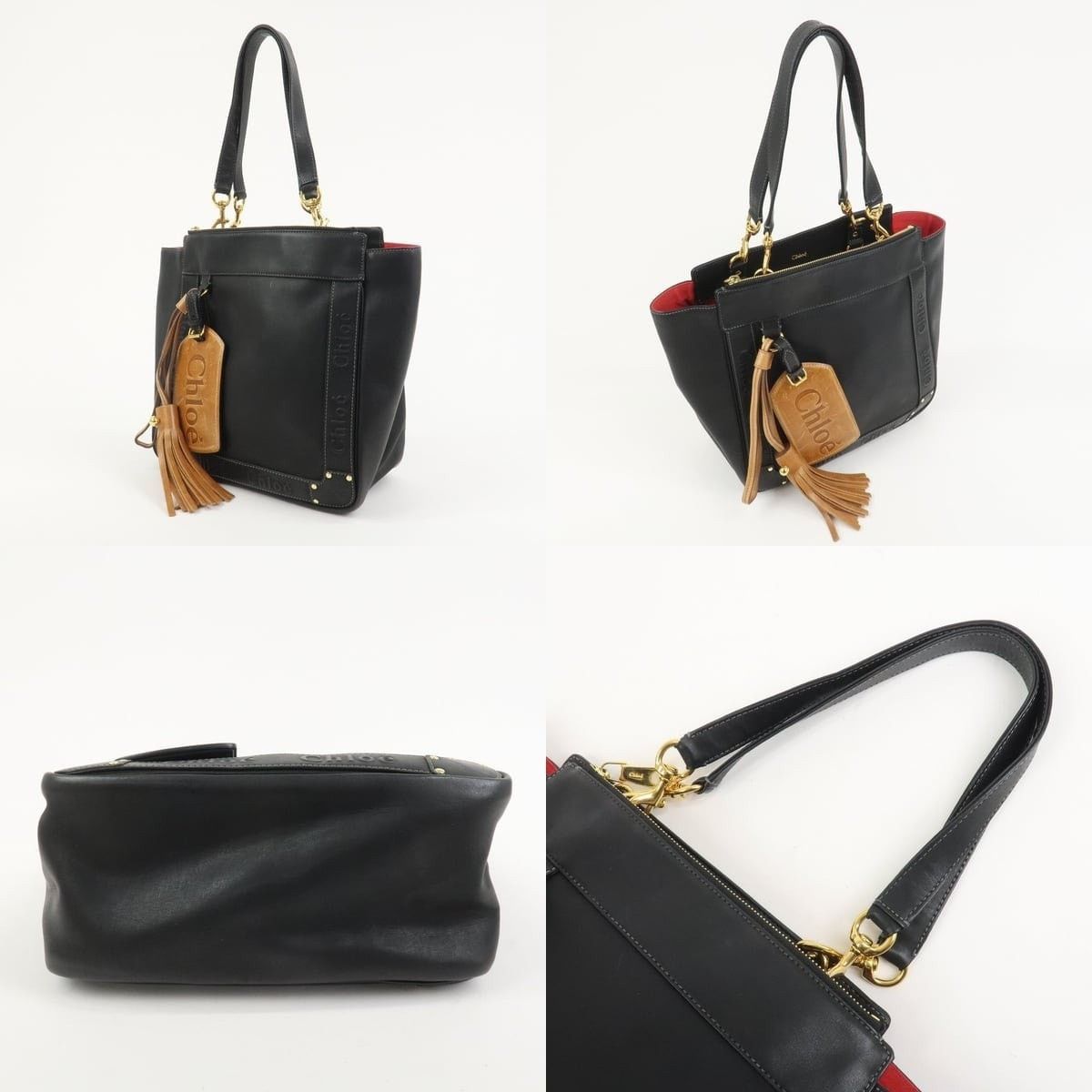 Chloe Chloe Eden Leather Tote Black Size ONE SIZE - 3 Thumbnail