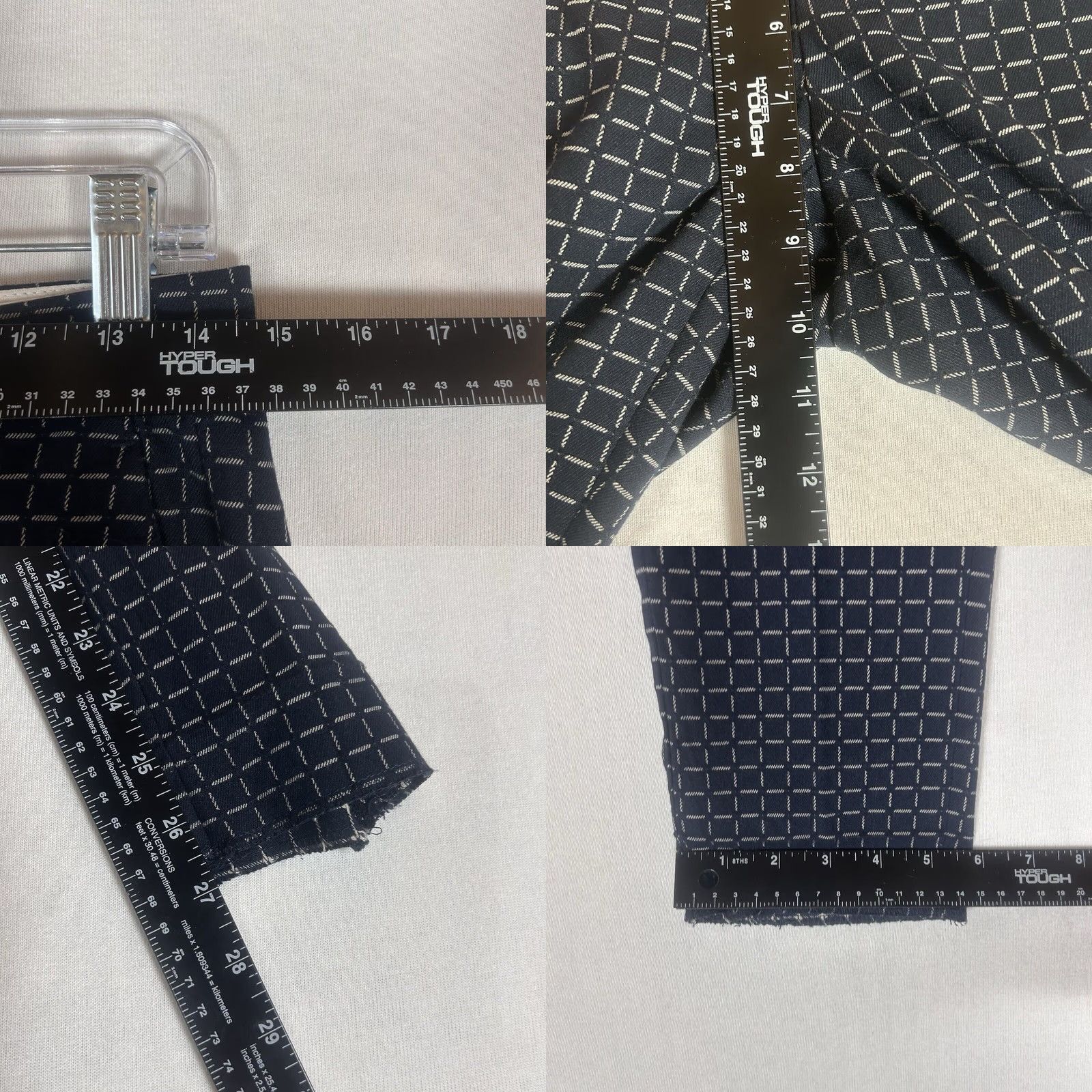 Banana Republic Banana Republic Avery Ankle Pants 00P Petite Blue Check Dry Hem Pants Women Size 24" / US 00 / IT 34 - 8 Thumbnail