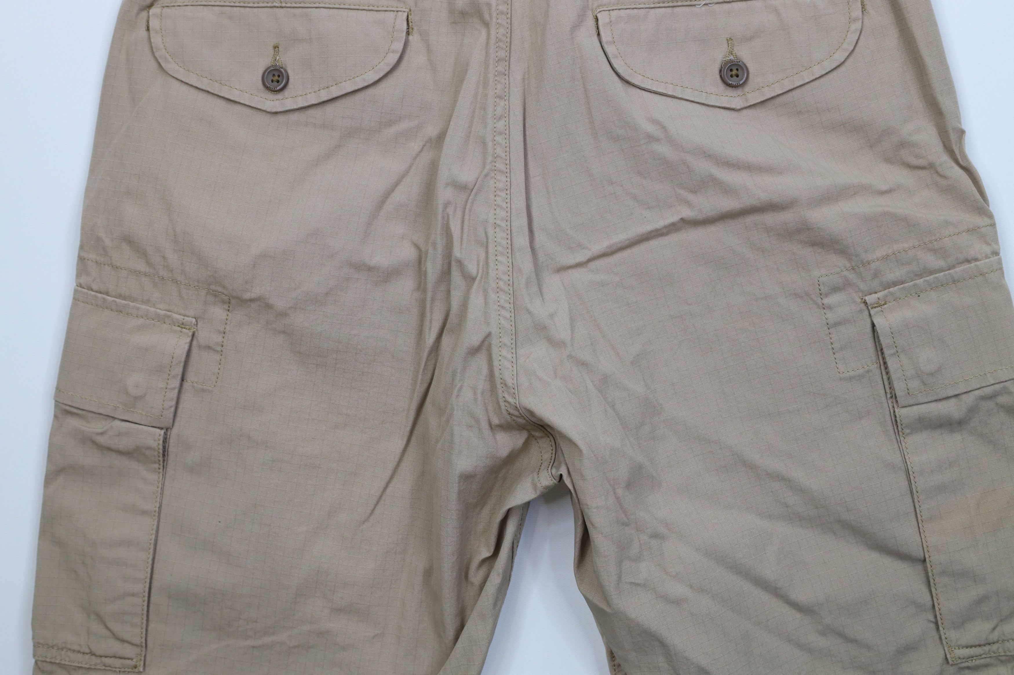 Levi's Vintage Y2K Levis Baggy Cargo Shorts Beige Khaki Cotton Size US 32 / EU 48 - 11 Thumbnail