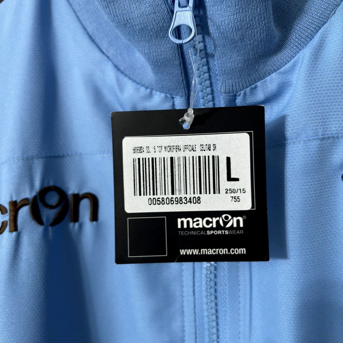 Macron NEW 2014 2015 Lazio Roma Macron Soccer Tracksuit Jacket Top Size US L / EU 52-54 / 3 - 5 Thumbnail