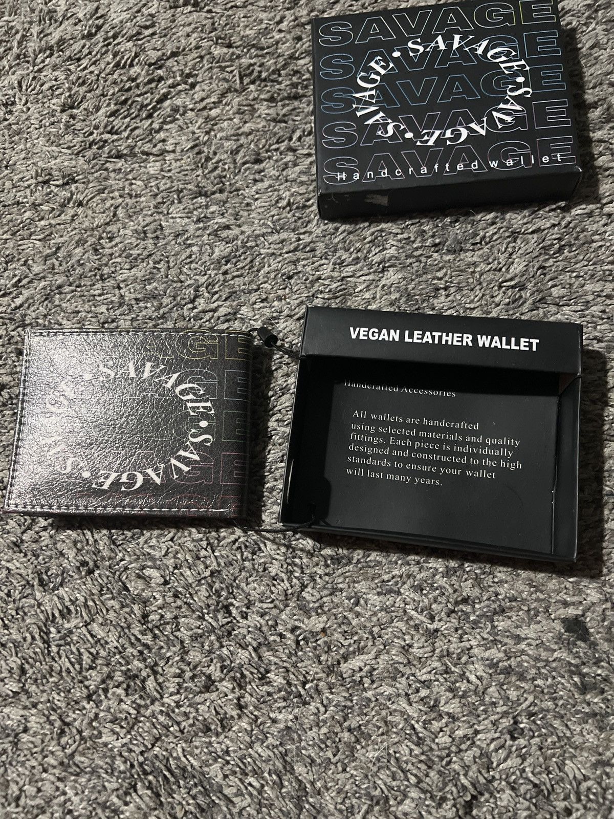 Handmade Savage All Over Vegan Leather Wallet Size ONE SIZE - 2 Thumbnail