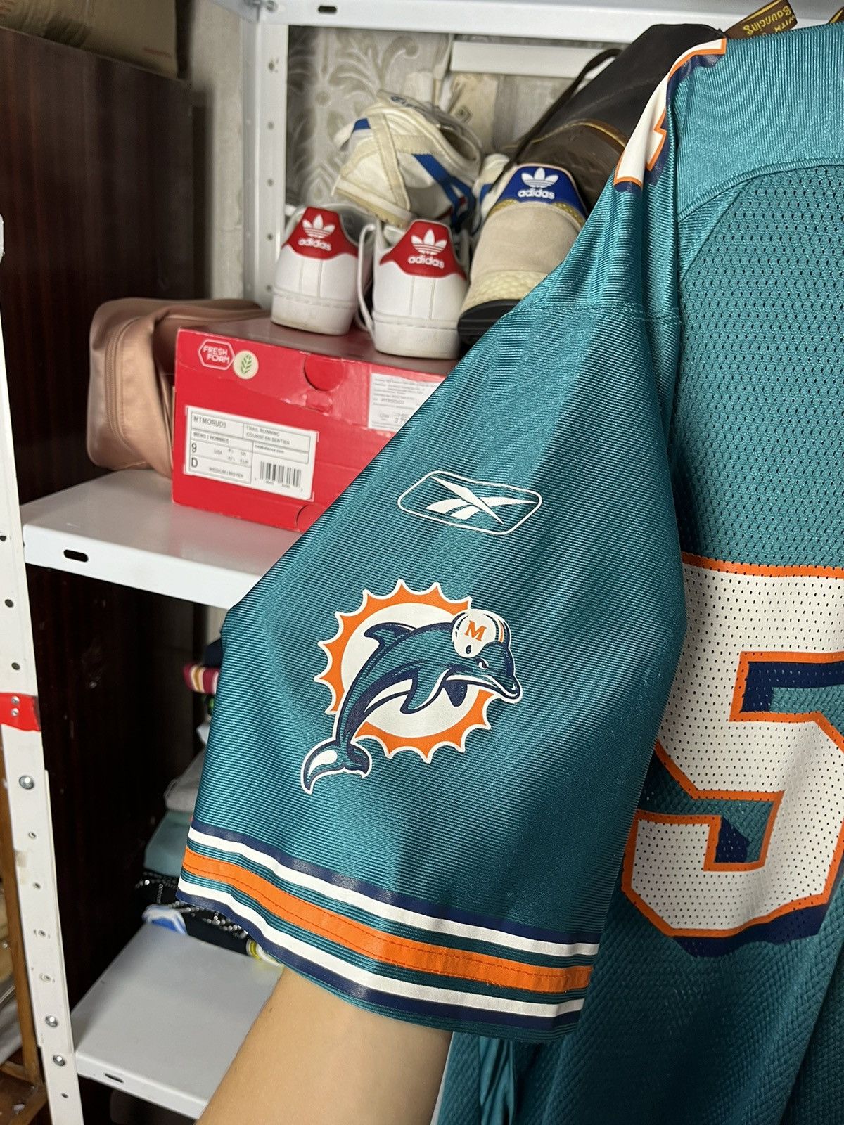 Reebok Vintage Miami Dolphins Jersey #54 Thomas NFL Football Reebok Size US L / EU 52-54 / 3 - 15 Thumbnail