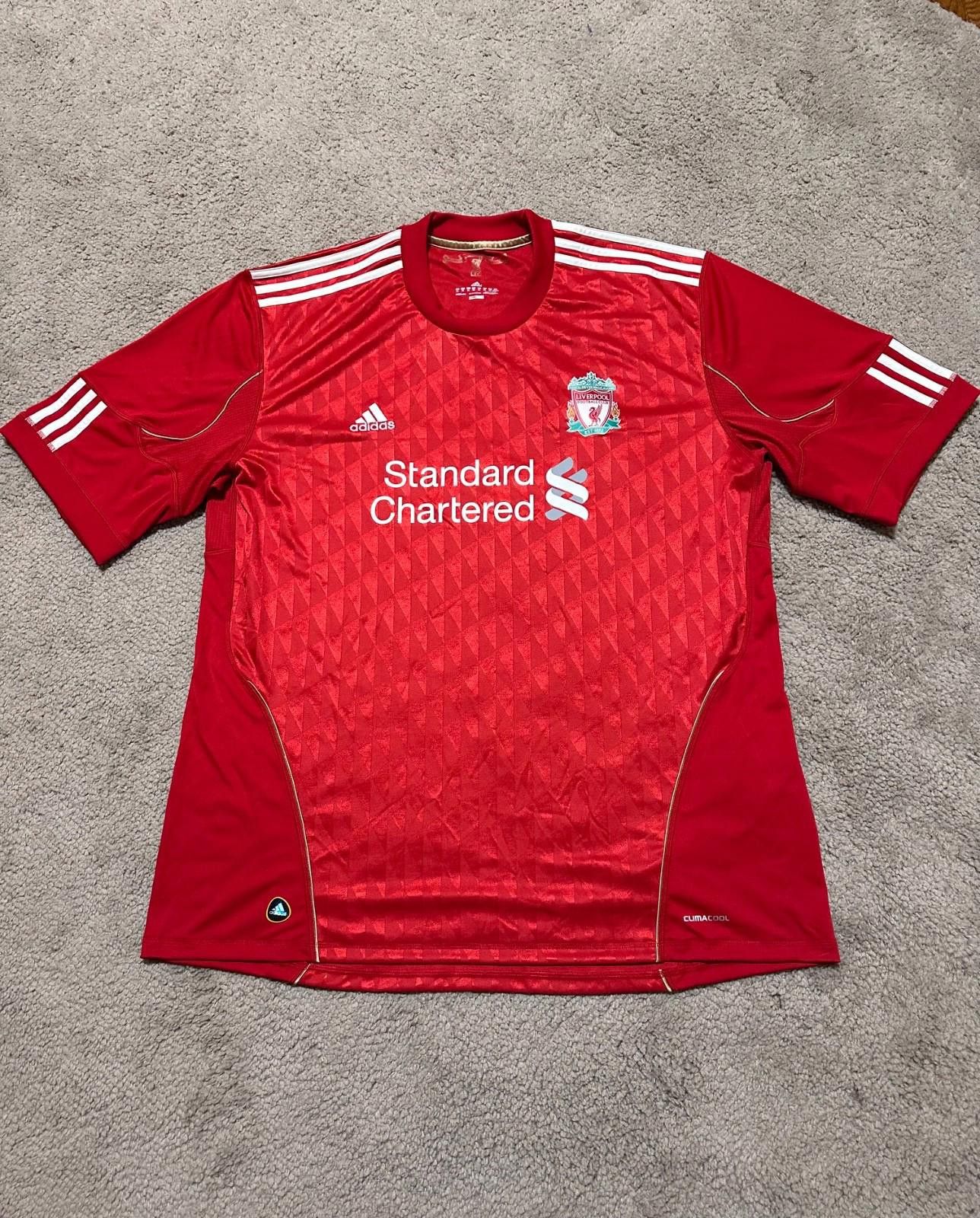 Adidas LIVERPOOL 2010 2012 HOME FOOTBALL SHIRT SOCCER JERSEY RETRO Size US XXL / EU 58 / 5 - 1 Thumbnail