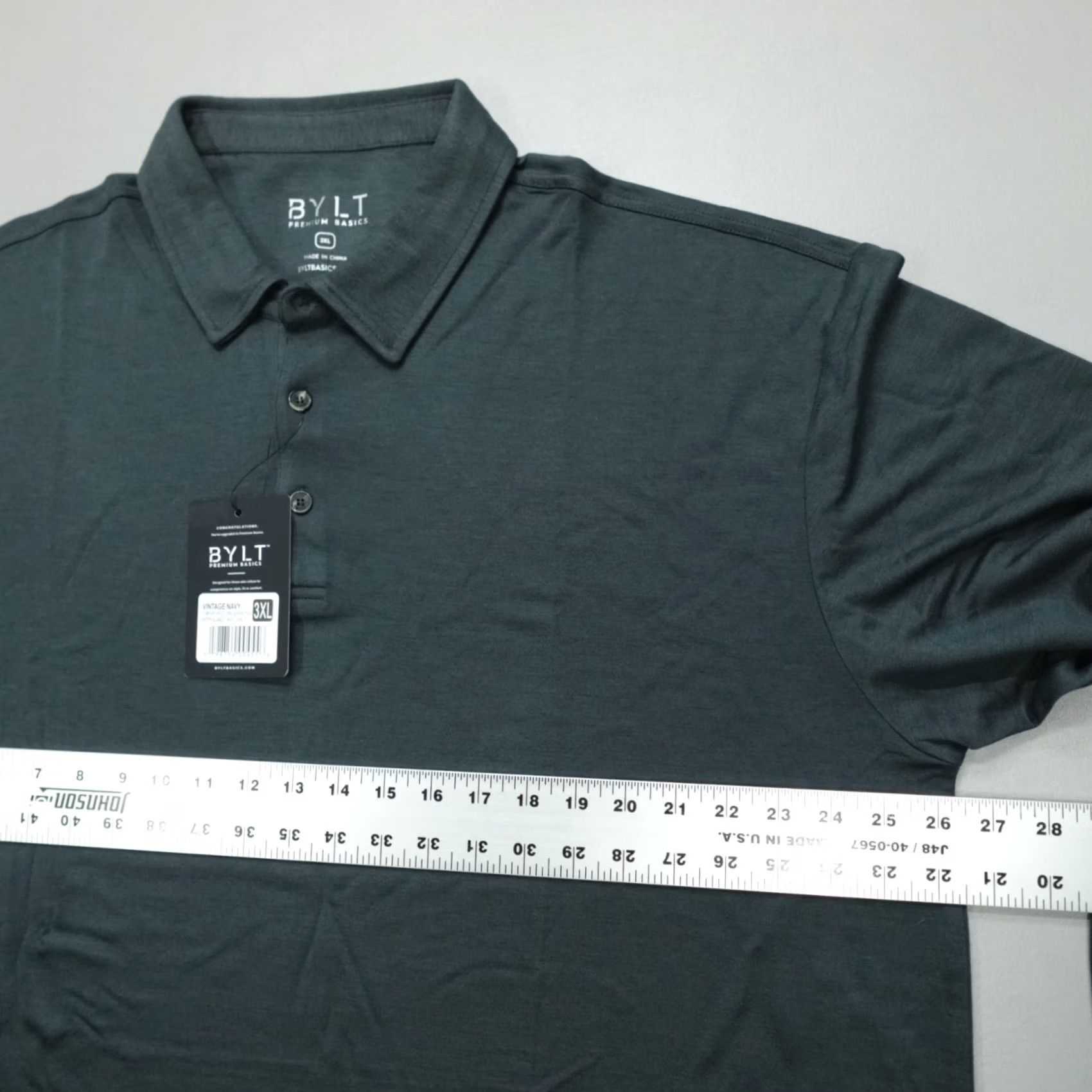 Vintage BYLT Lux Comfort Wool Long Sleeve Polo Men's 3XL Navy Blue Regular Fit Zipper Embroidered Logo Polo Shirt Vintage Not Size US XXL / EU 58 / 5 - 6 Thumbnail