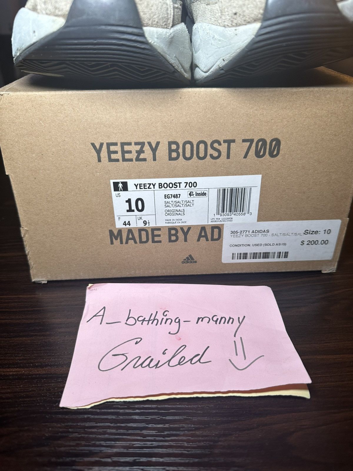 Adidas × Yeezy Adidas Yeezy boost 700 “Salt” size 10 Size US 10 / EU 43 - 5 Thumbnail